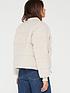 image of columbia-womens-puffect-novelty-sherpa-bomber-jacket-brown