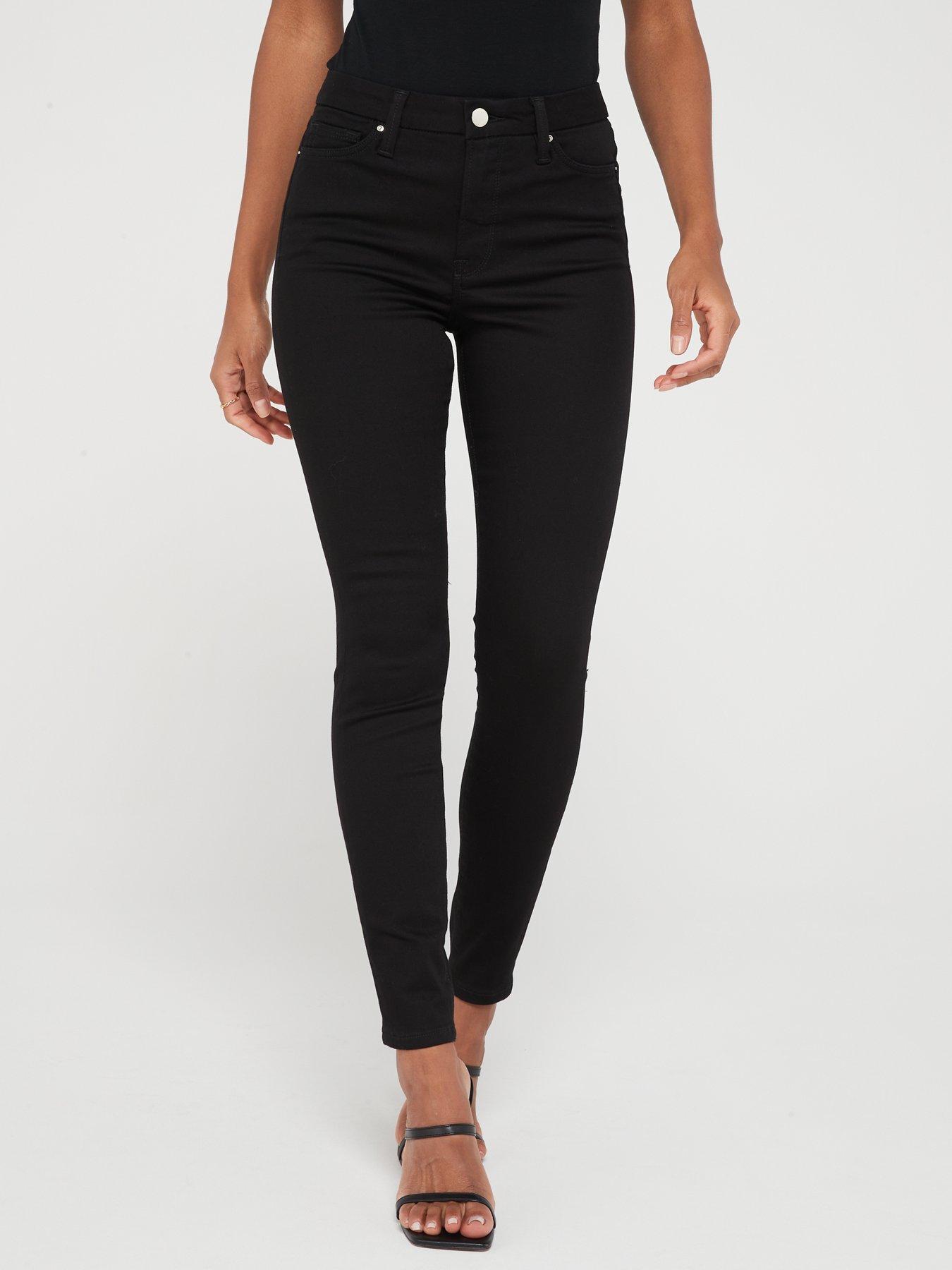 Faded black high waisted clearance jeans