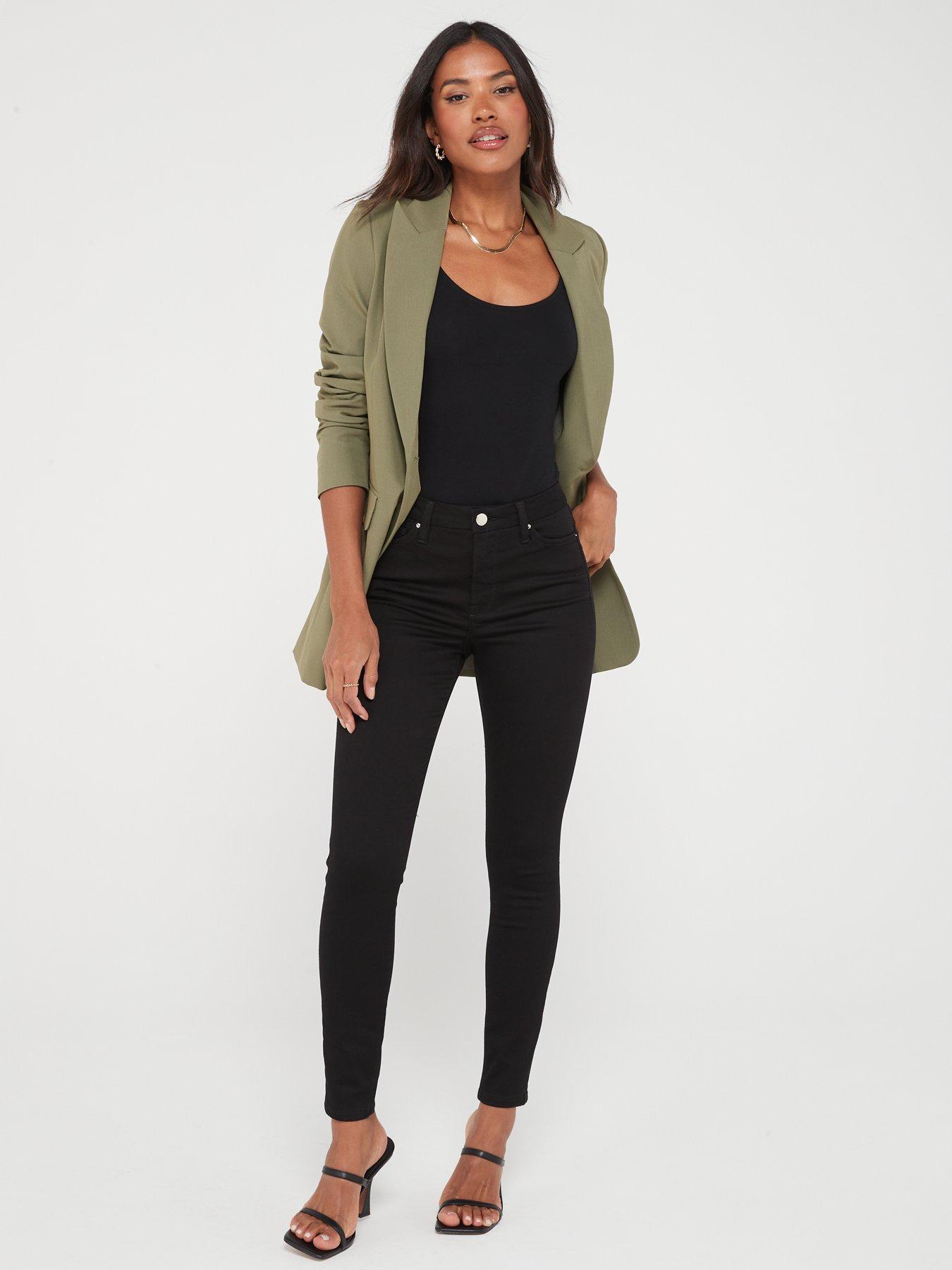 Dark khaki skinny jeans on sale womens