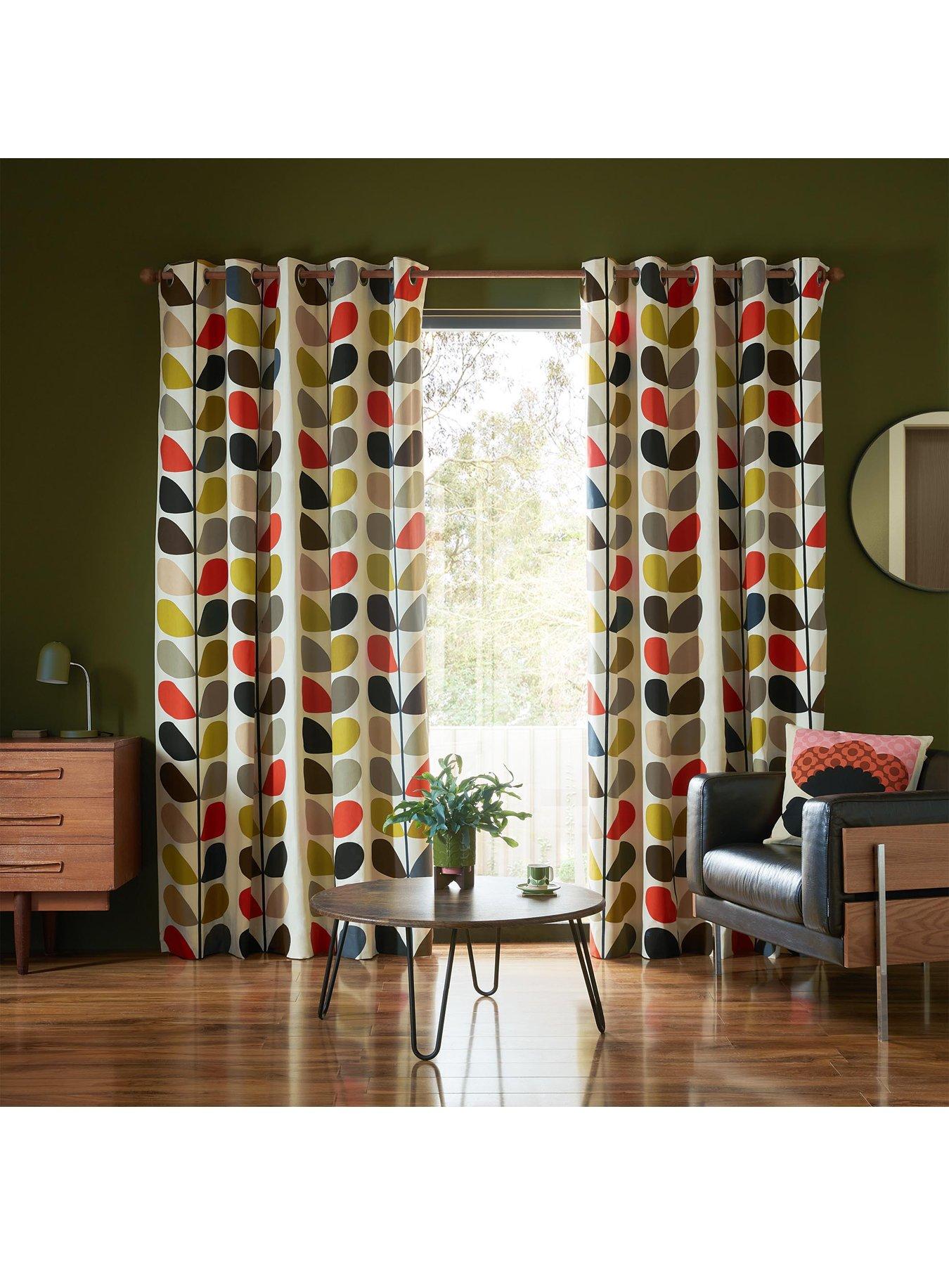 Image 1 of 3 of Orla Kiely Multi Stem Eyelet Curtains 46x72