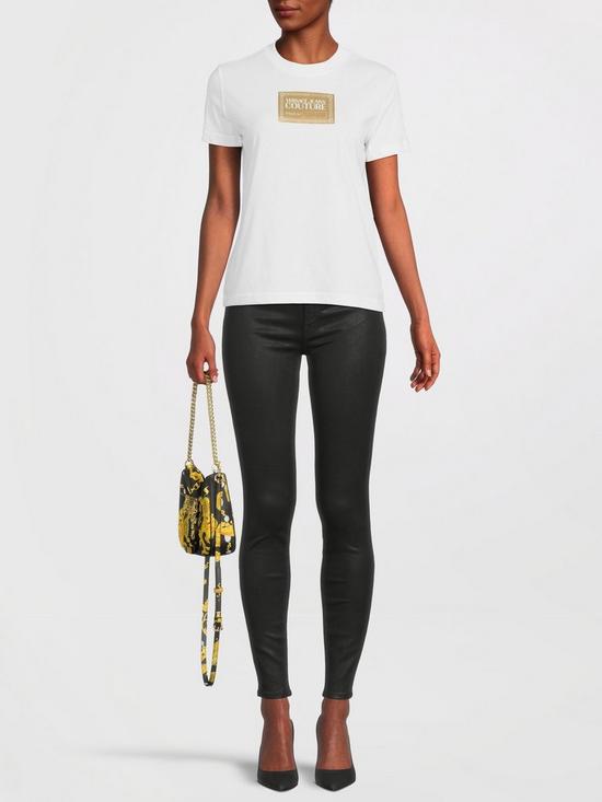 stillFront image of versace-jeans-couture-baroque-buckle-shoulder-bag-blackgold