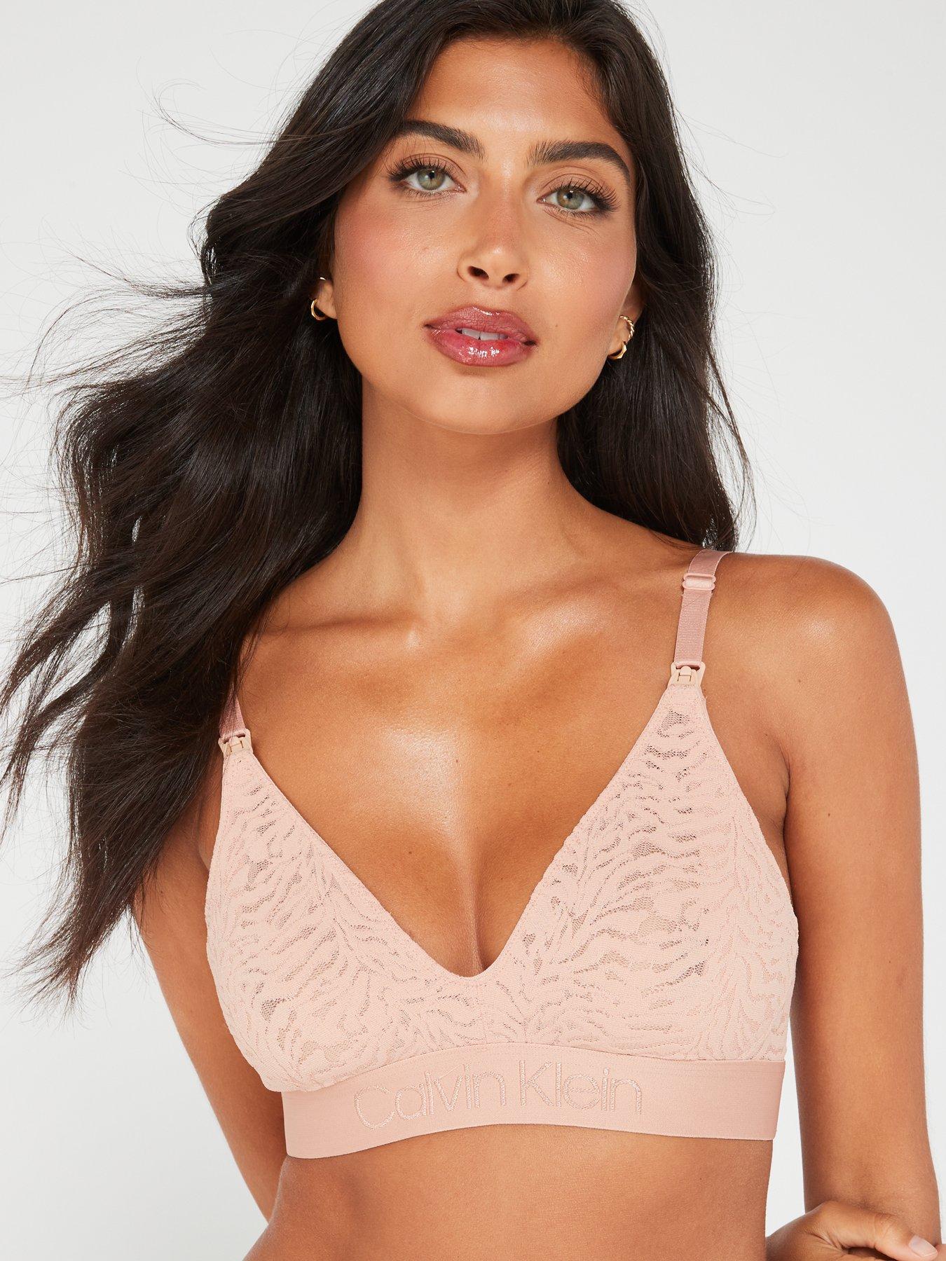 Maternity Lace Unlined Bralette - Beige