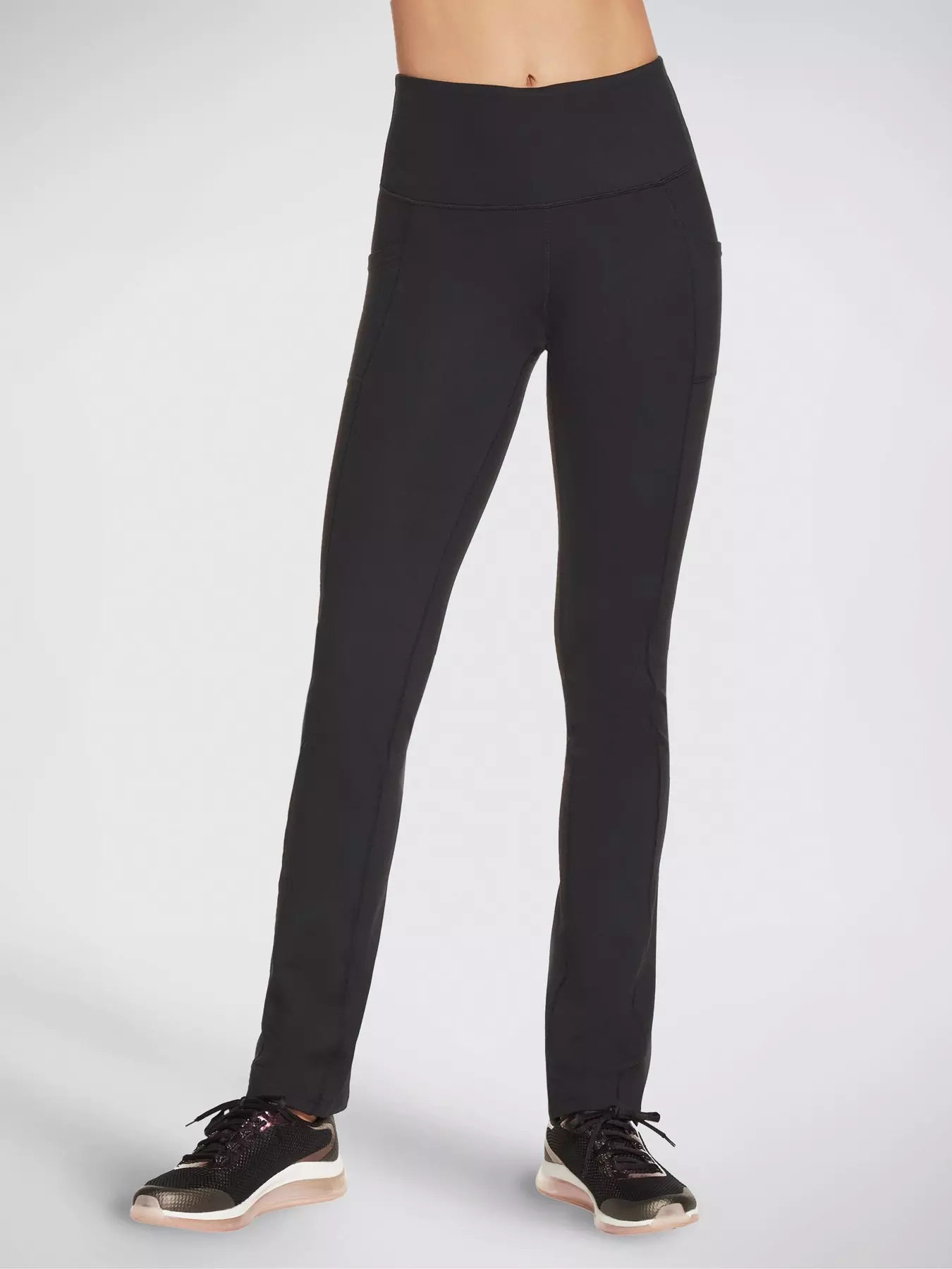 Skechers GO WALK Wear Pant Flare Black Legging Yoga Pant Women Large EUC  Y2K