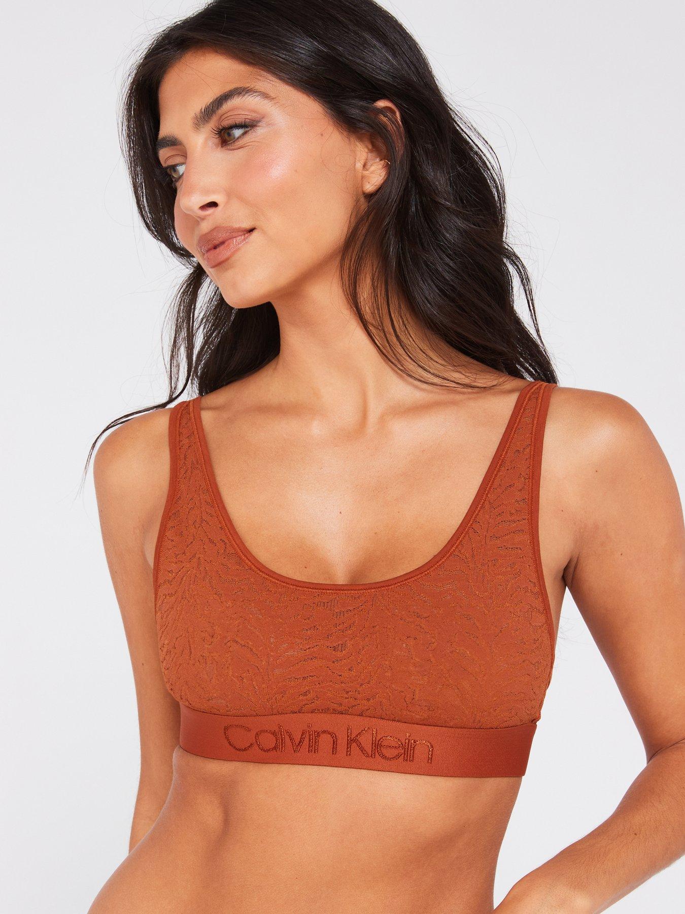 Calvin Klein Lace Bralette - Gingerbread