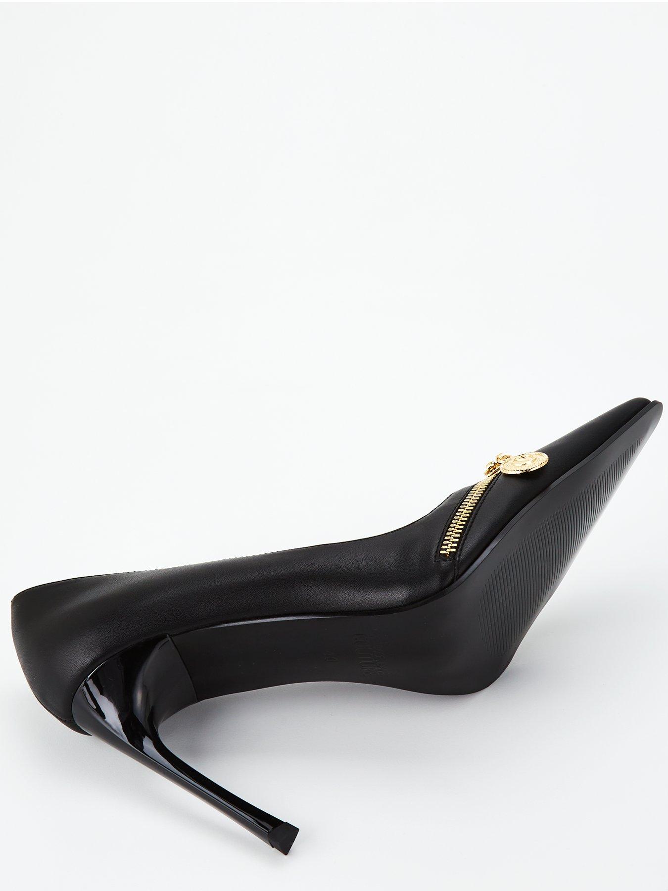 Versace Jeans Couture Pointy Toe Zip Pump Heel Black Very