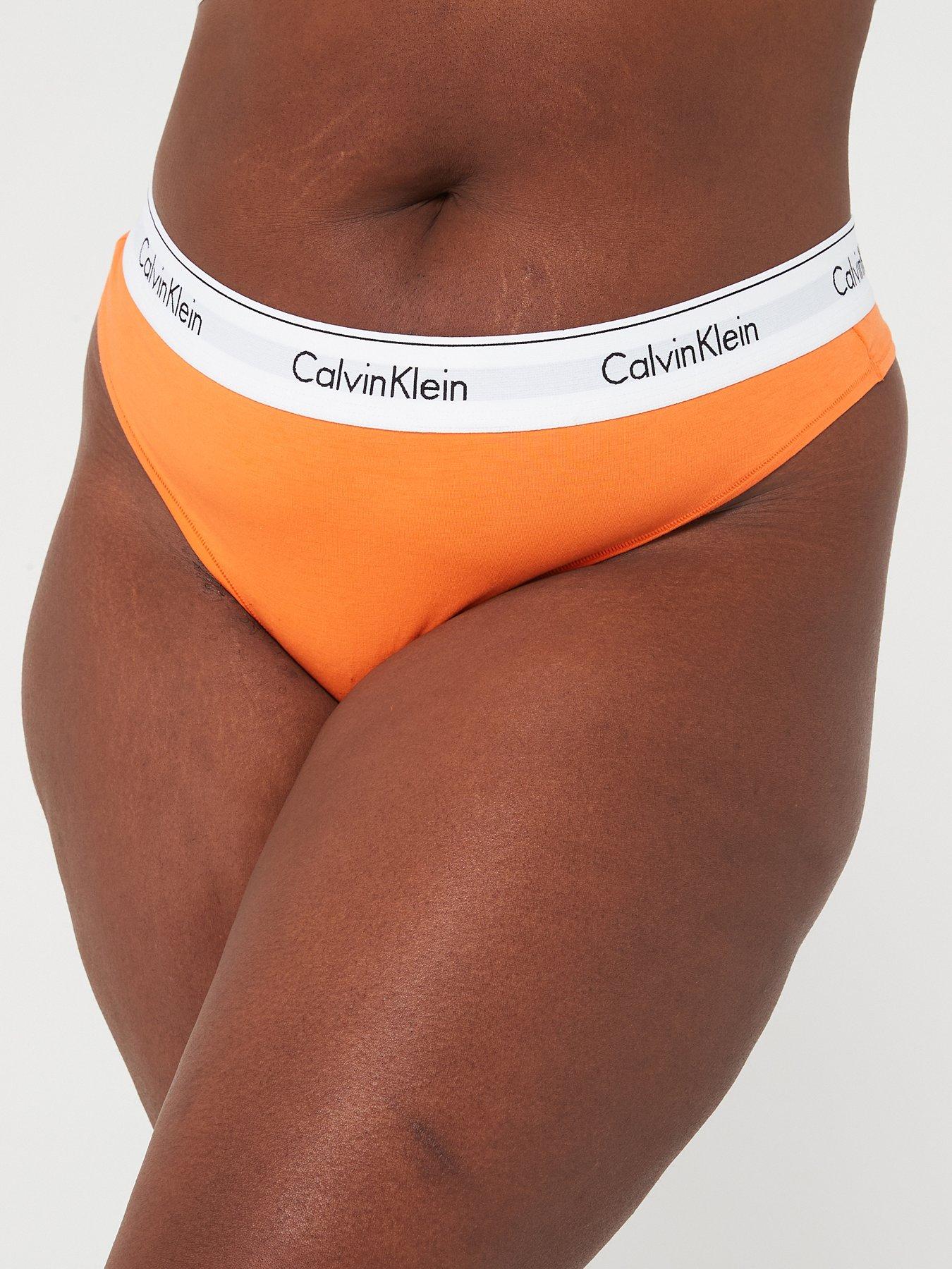 Calvin Klein Underwear Liquid Stretch Micro Hip Brief in Orange
