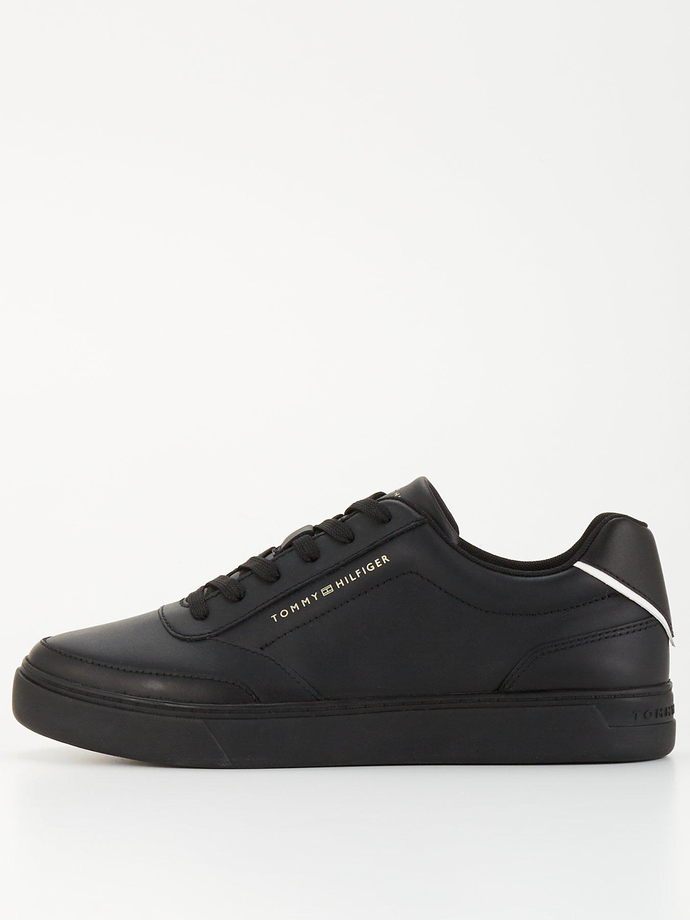 Calvin Klein Vulcanised Lace Up Leather Trainer Black Very