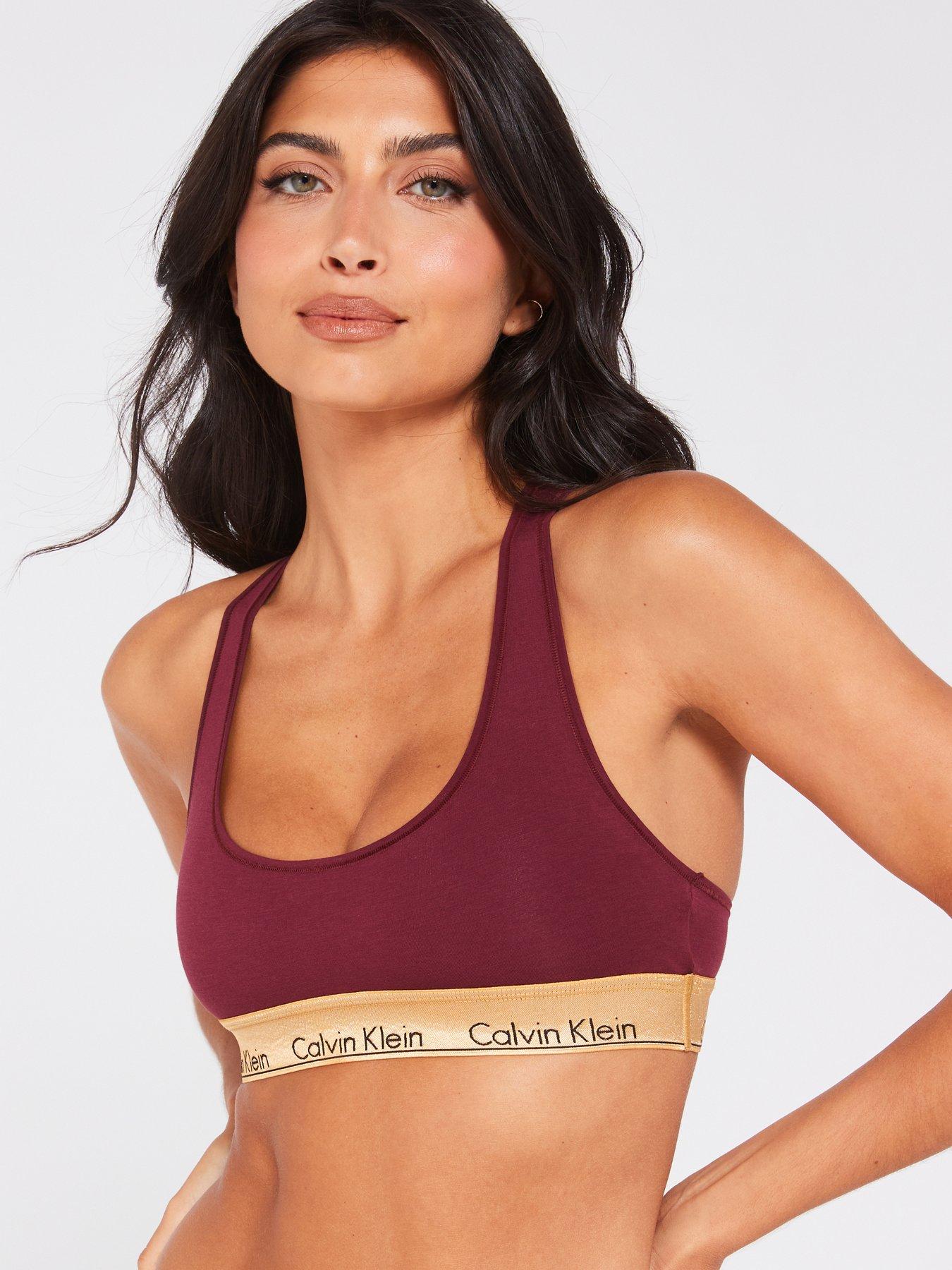 Modern Cotton Unlined Bralette Purple