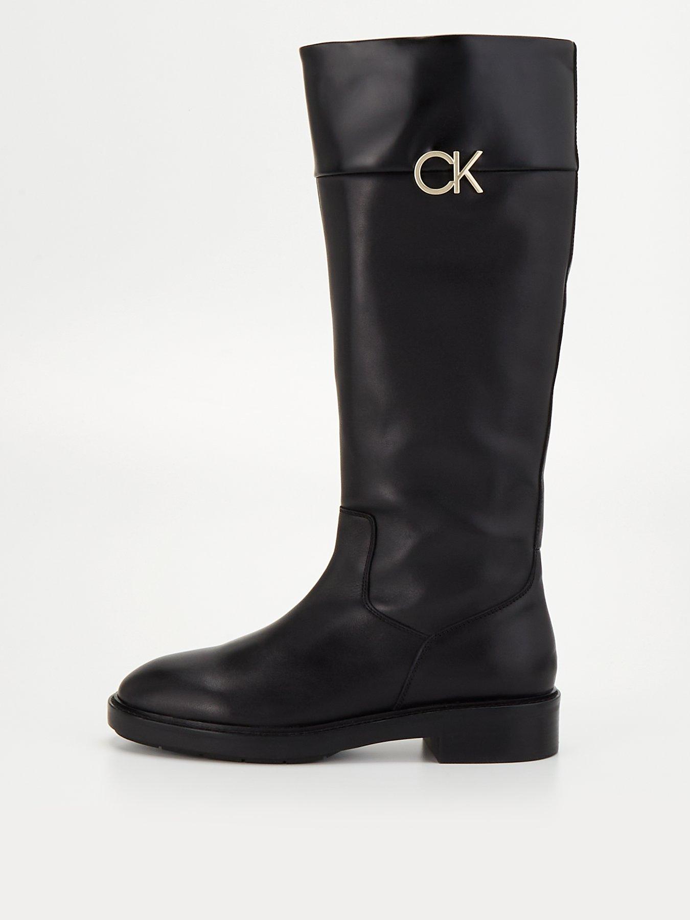 Calvin klein deals rubber sole boots