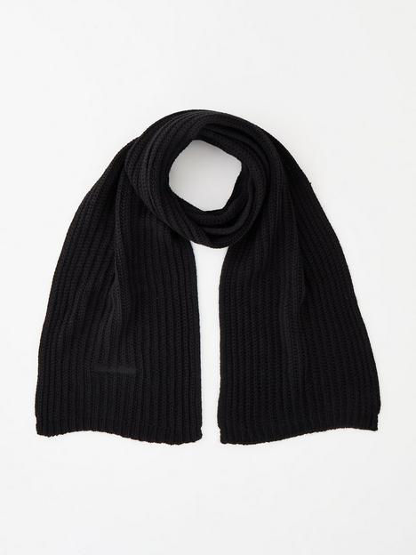 calvin-klein-oversized-knit-scarf-black
