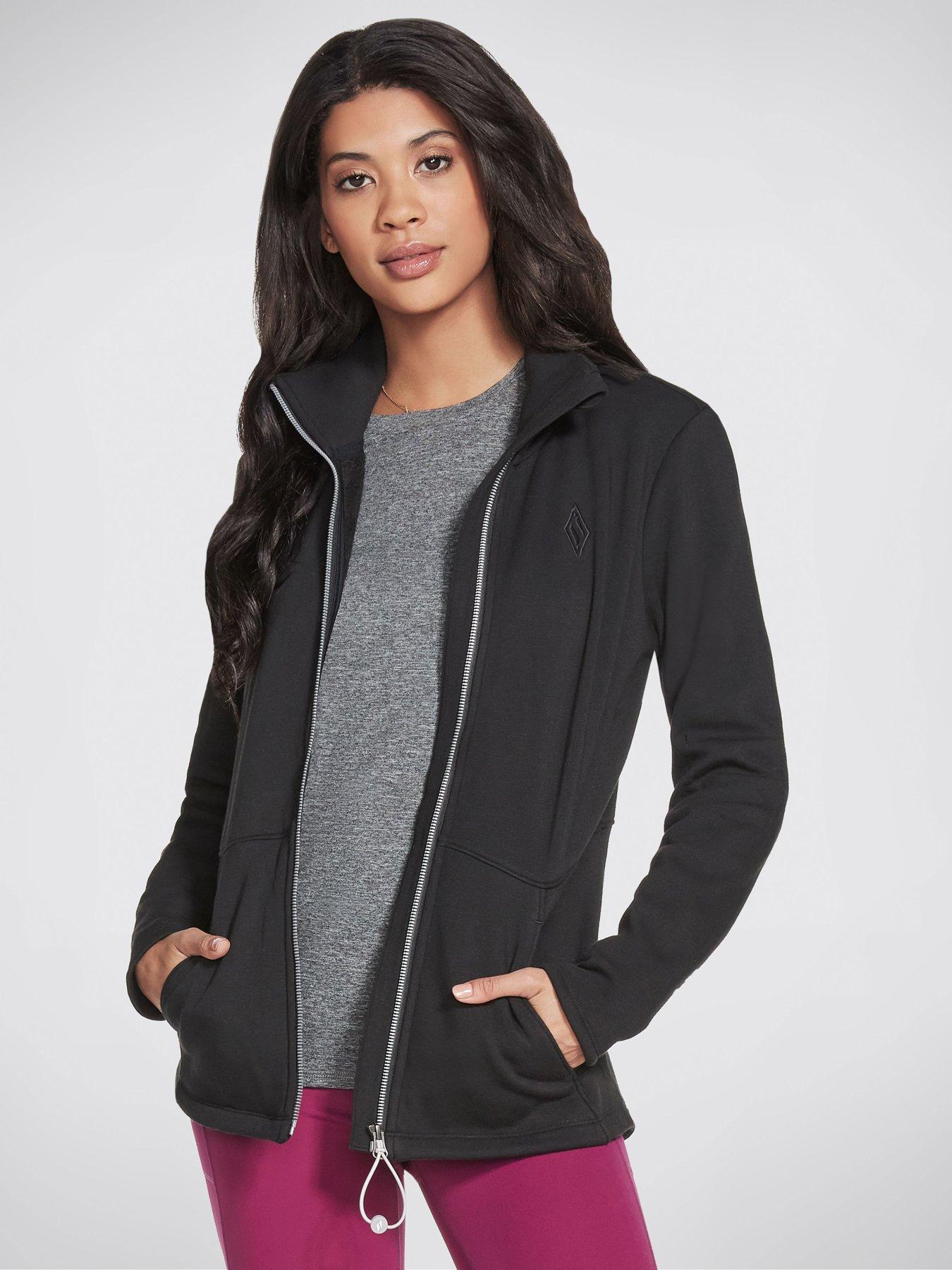 Skechers hoodie deals womens black