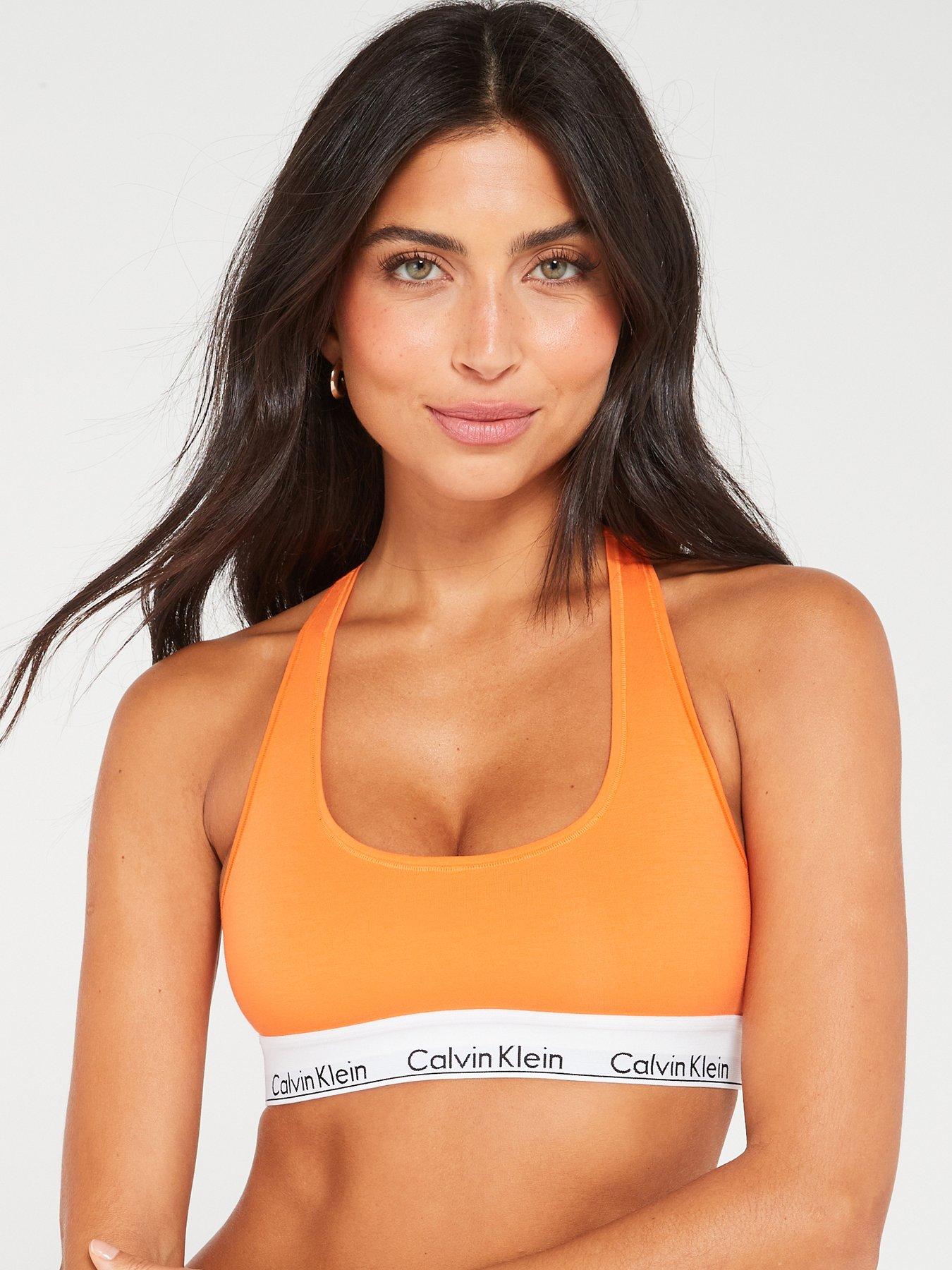 Modern Cotton Unlined Bralette Orange