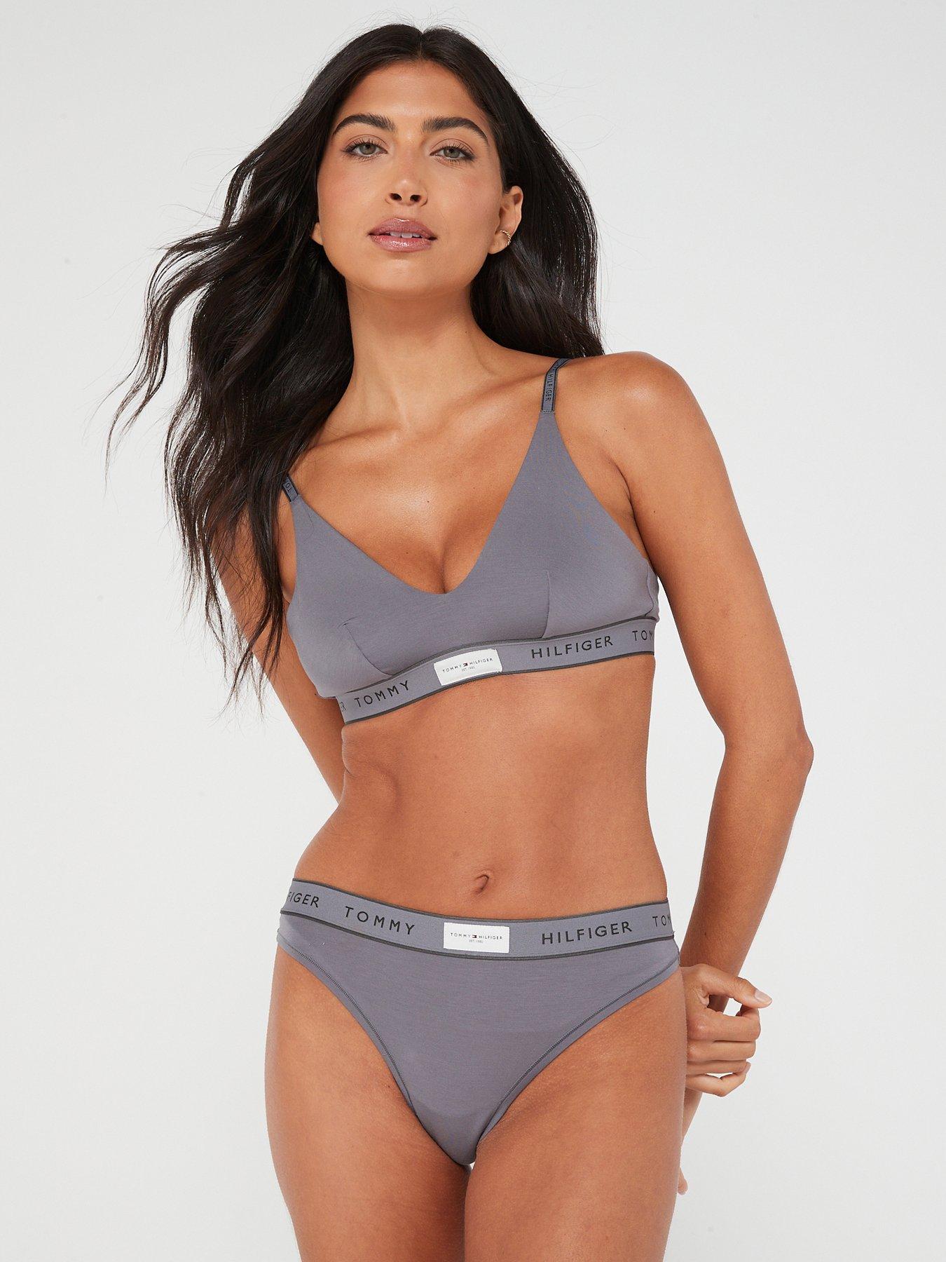 tommy hilfiger grey bralette