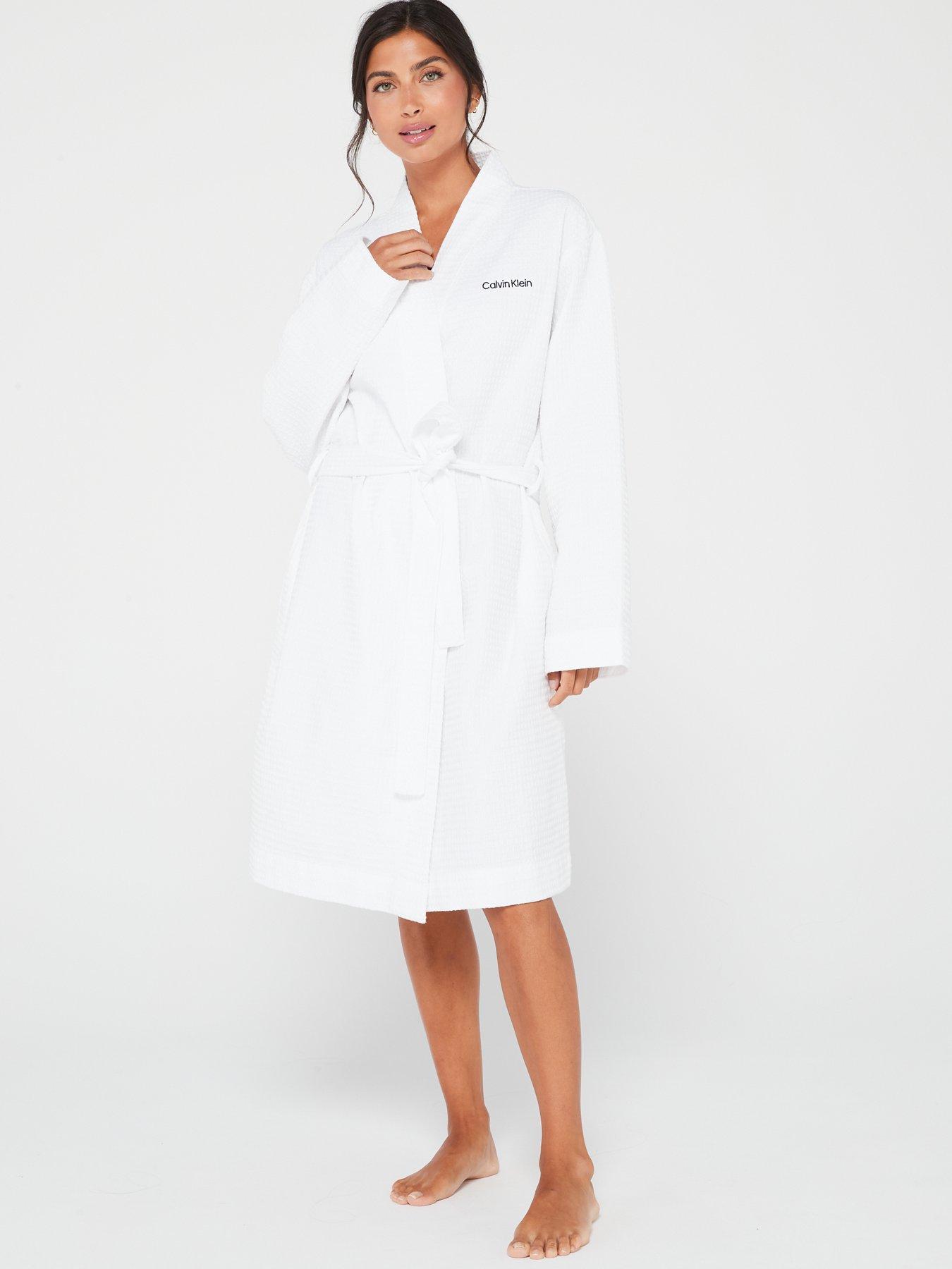 Calvin Klein Waffle Robe White very