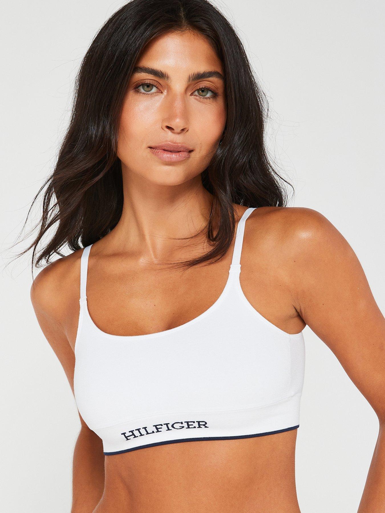 Nike White Unpadded Swoosh Sports Bra – BlackSkinny