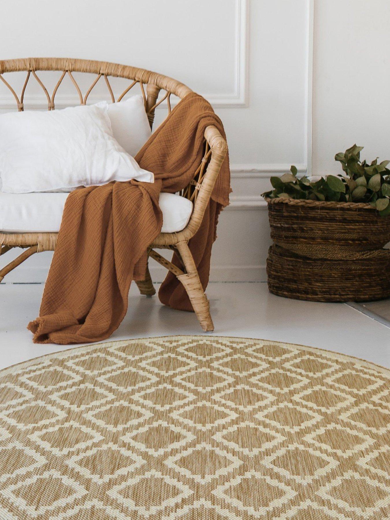 Image 5 of 6 of The Very Collection Kamina Flatweave Circle Rug