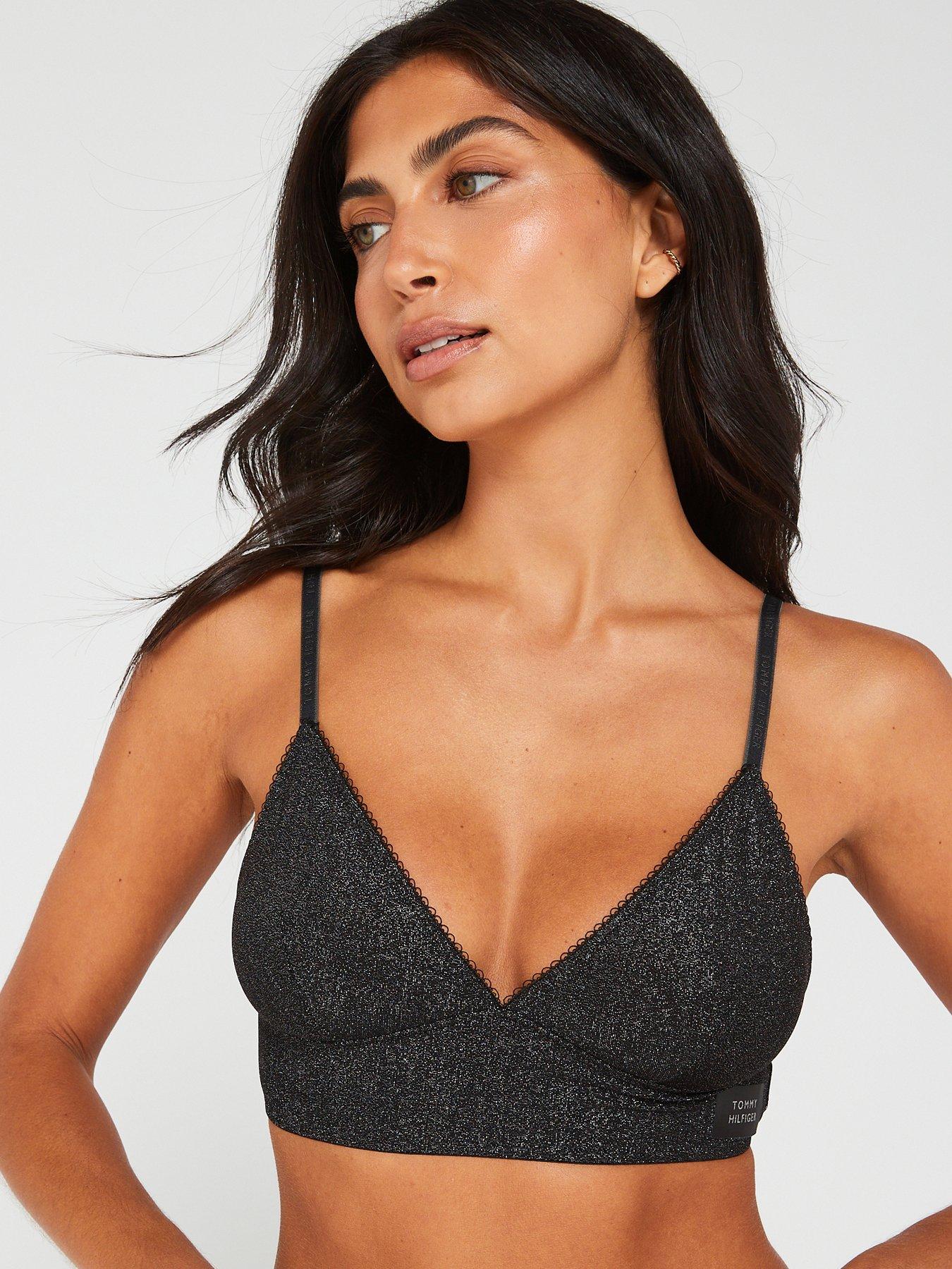 Black glitter sale bralette