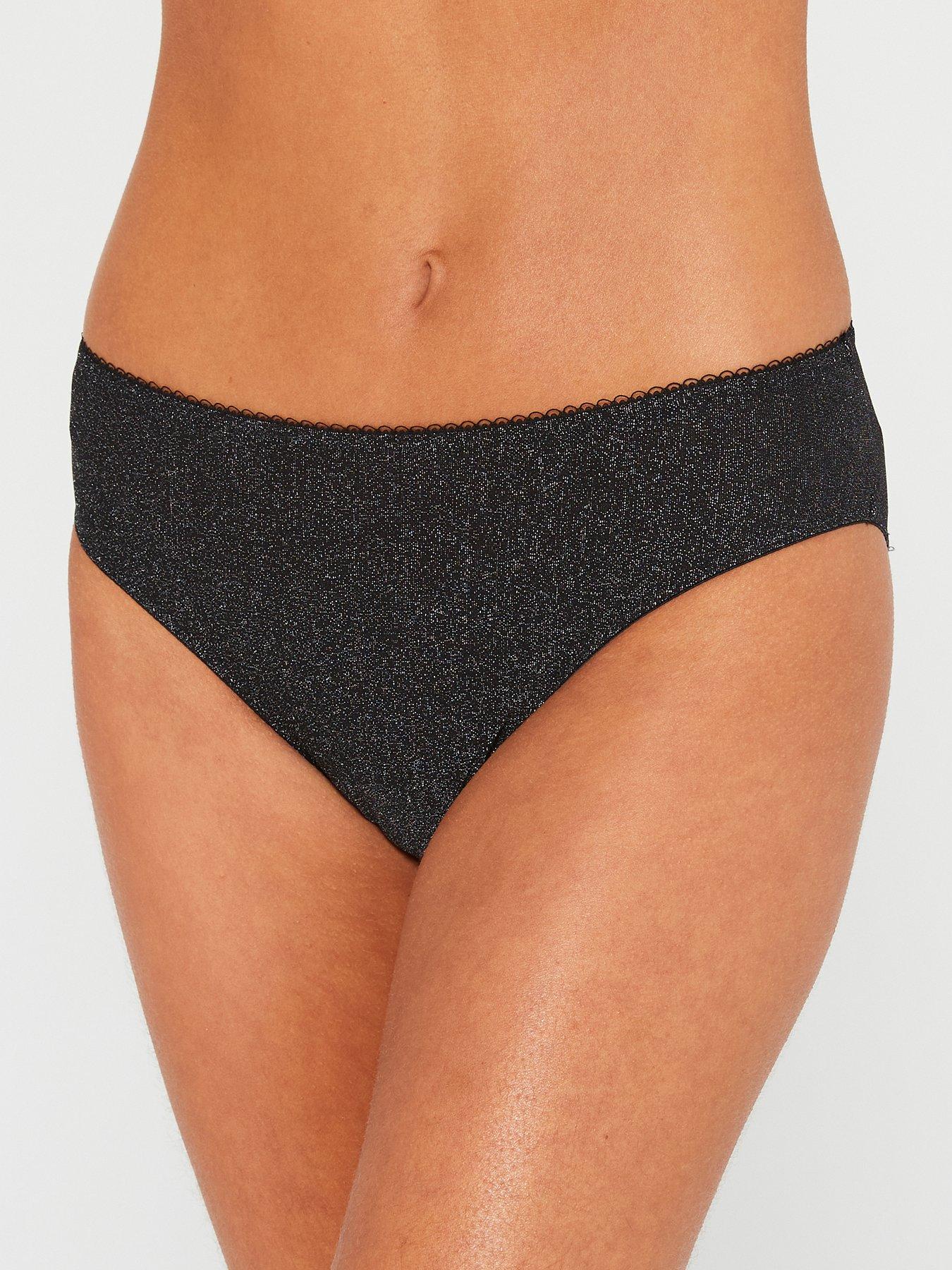 Tommy Hilfiger Glitter Logo Brief - Black