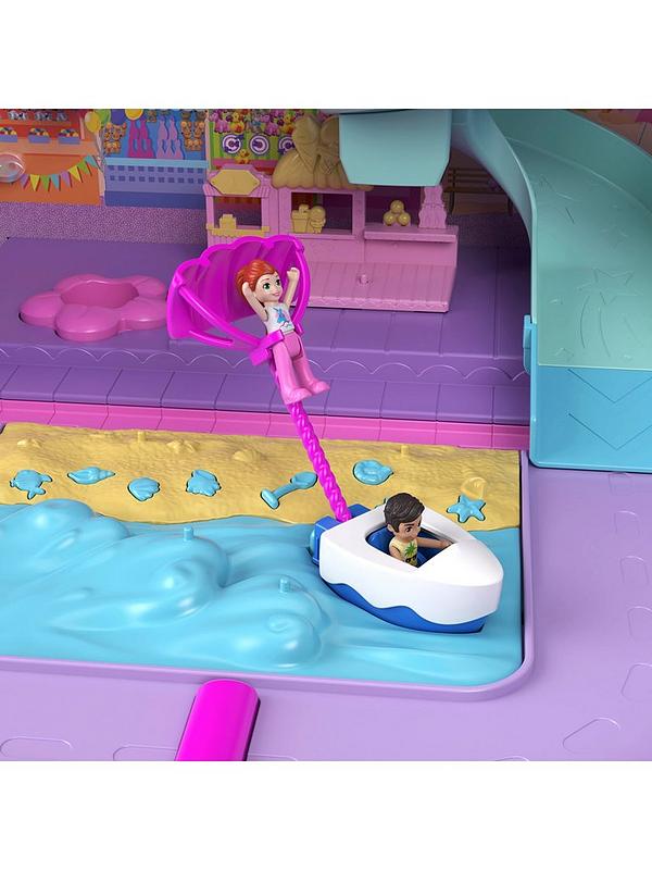 Image 3 of 6 of Polly Pocket Pollyville Resort Roll-Away Suitcase Playset