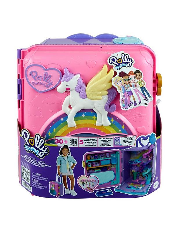 Image 5 of 6 of Polly Pocket Pollyville Resort Roll-Away Suitcase Playset