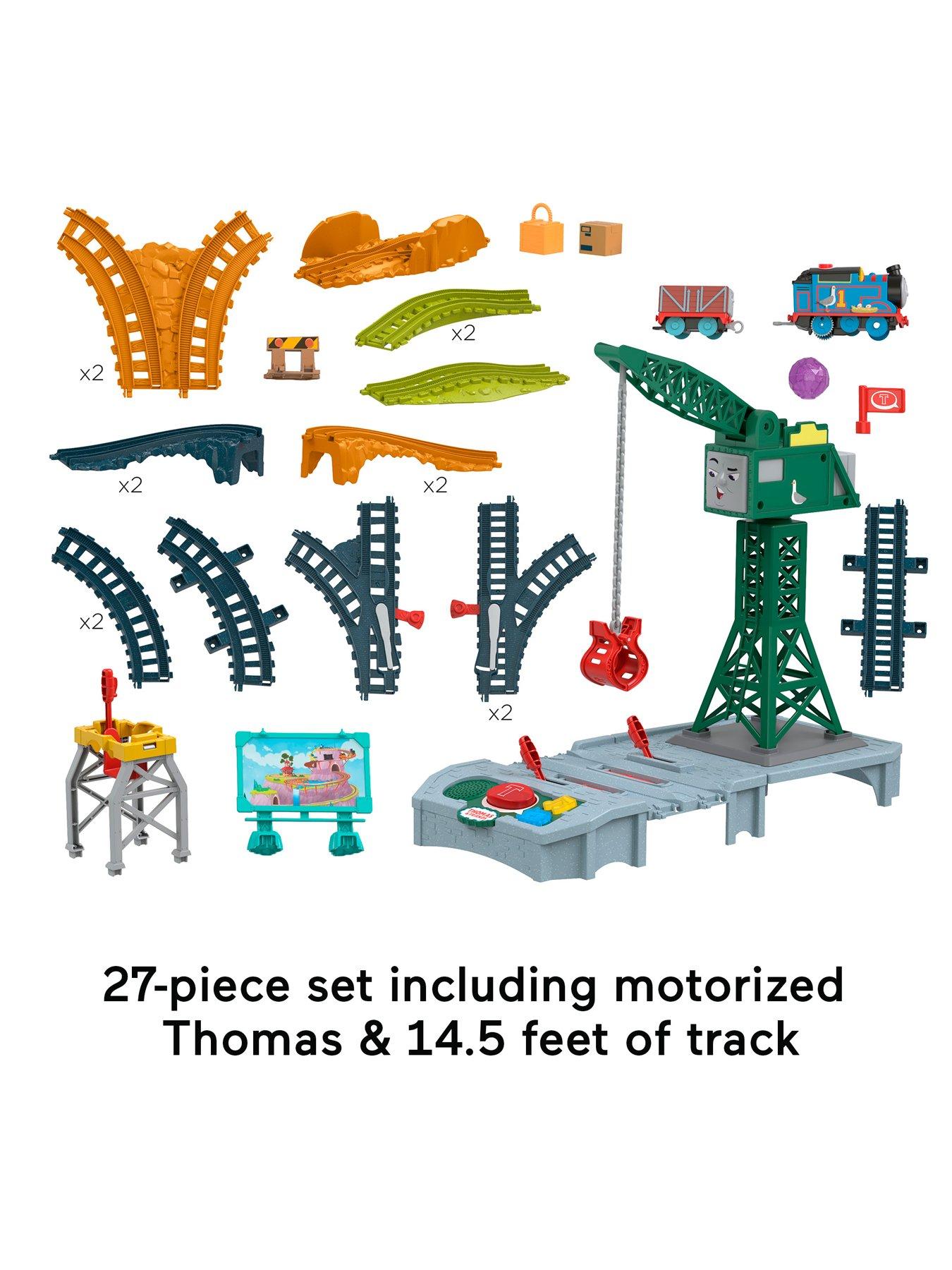 Fisher-Price Thomas And Friends Talking Cranky Set, Treno Motorizzato Con Binari, Gru E Frasi, Giocattolo Per Bambini