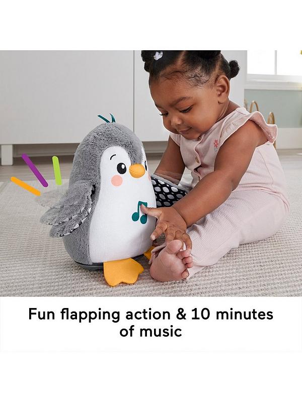 Image 4 of 7 of Fisher-Price Flap &amp; Wobble Penguin Newborn Musical Toy