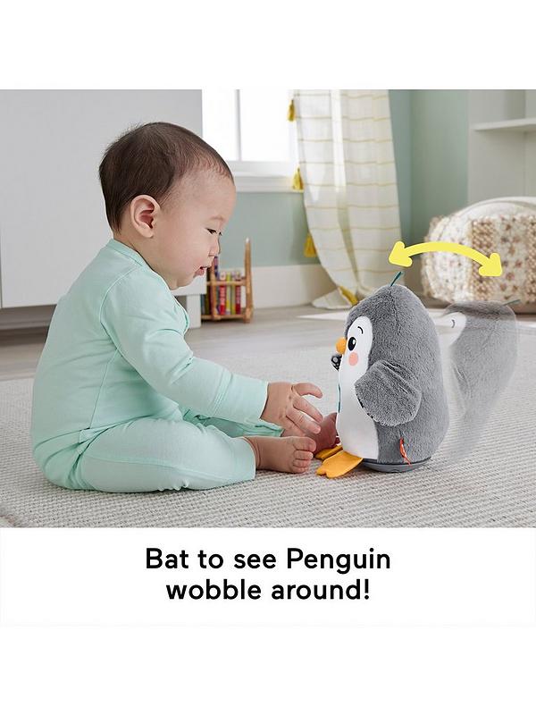 Image 5 of 7 of Fisher-Price Flap &amp; Wobble Penguin Newborn Musical Toy