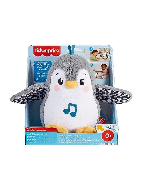 Image 7 of 7 of Fisher-Price Flap &amp; Wobble Penguin Newborn Musical Toy