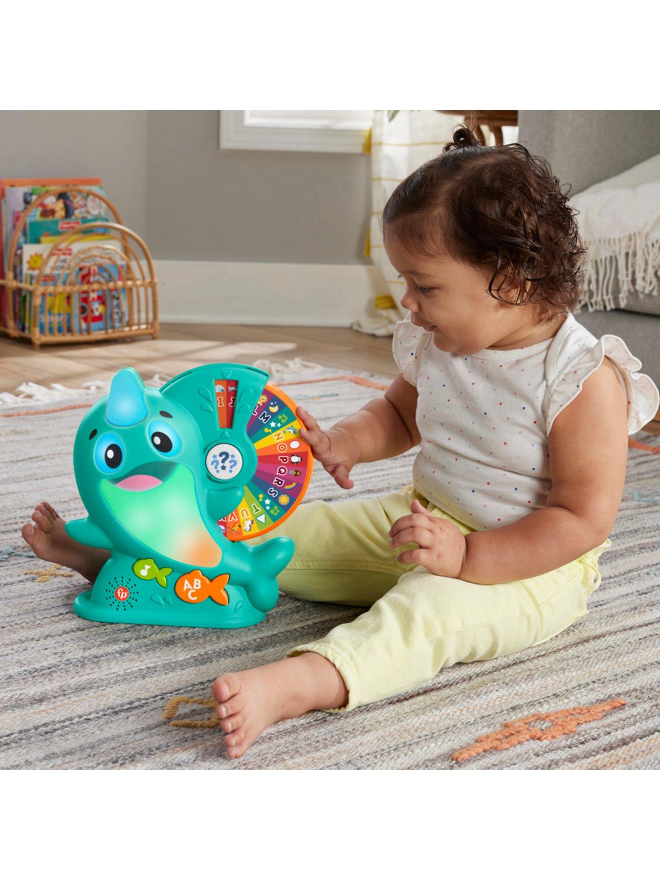 Fisher-Price Bat & Wobble Lion Infant Sensory Toy with Rattle & Chime  Sounds for Ages 6+ Months