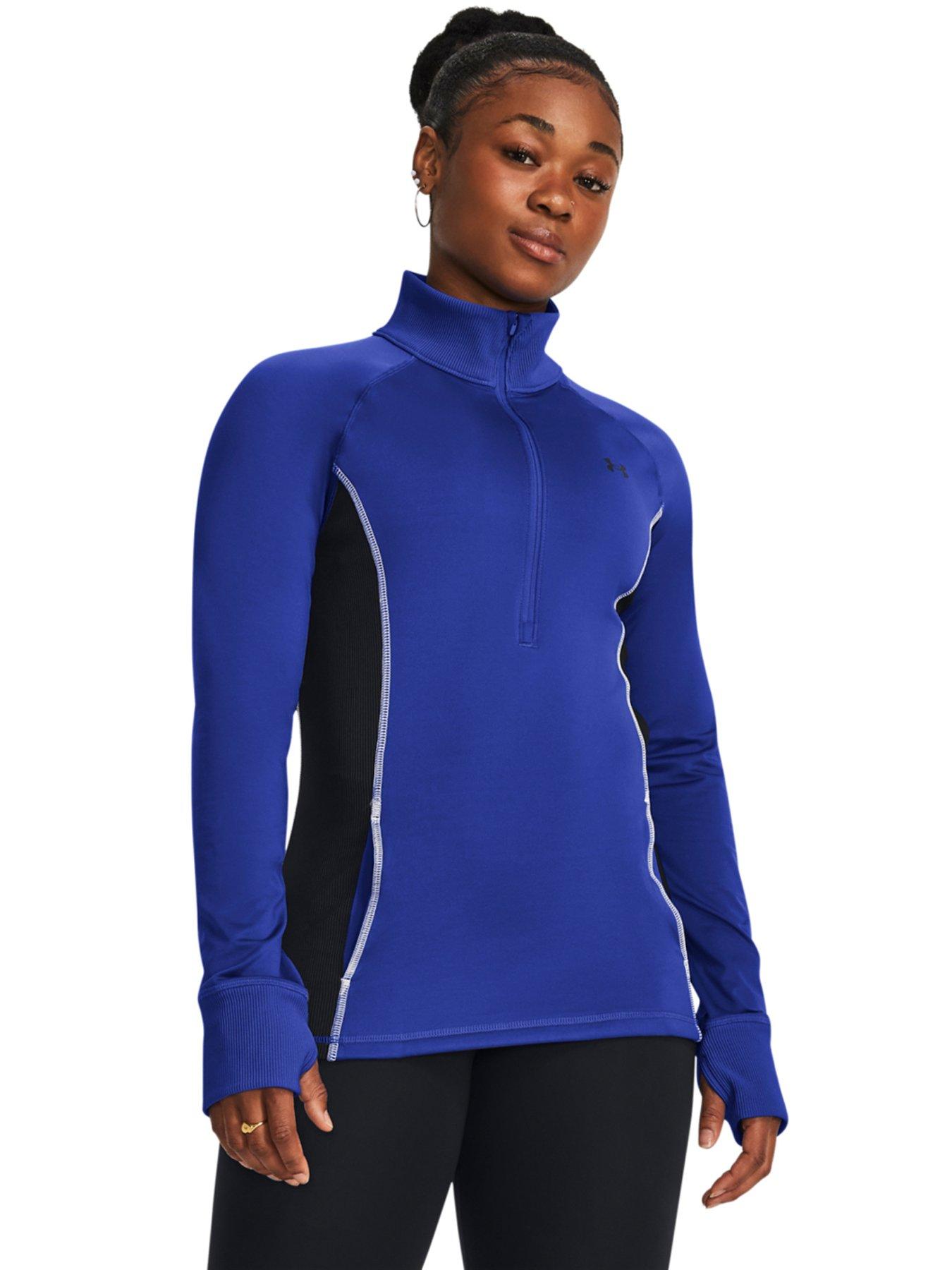 Under Armour Womens Cold Gear Graphic Half Zip Blue