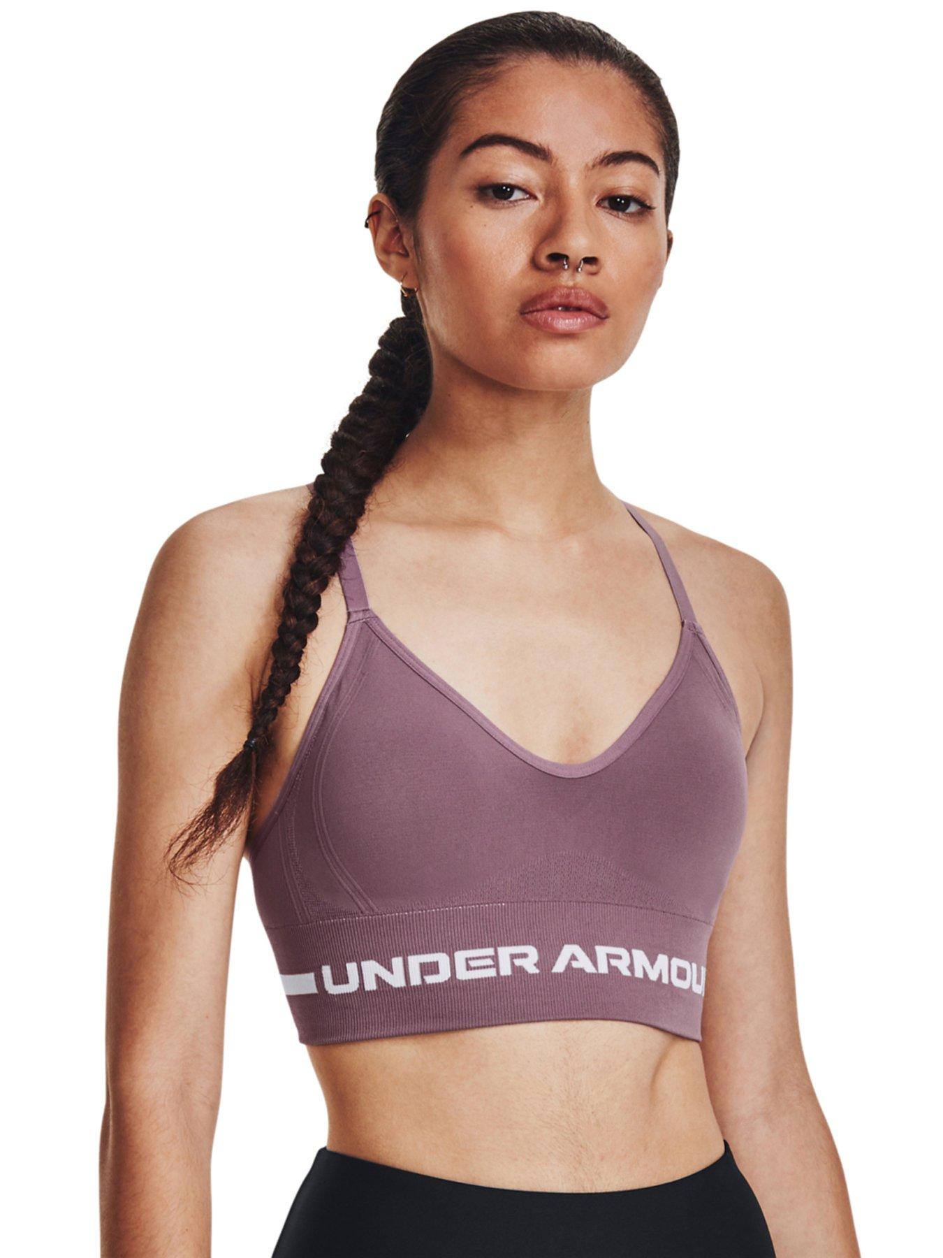 Under Armour Women's Armour Crossback Sports Bra, Medium Impact, Padded,  Longline