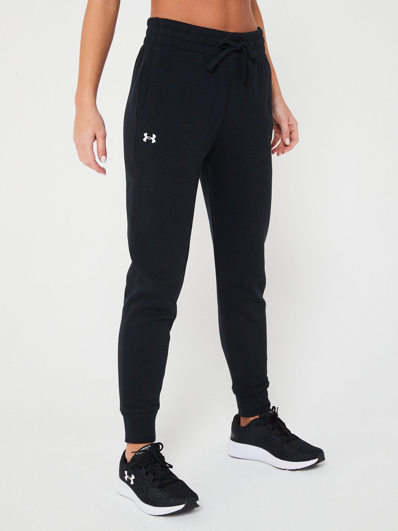 under armour black joggers womens