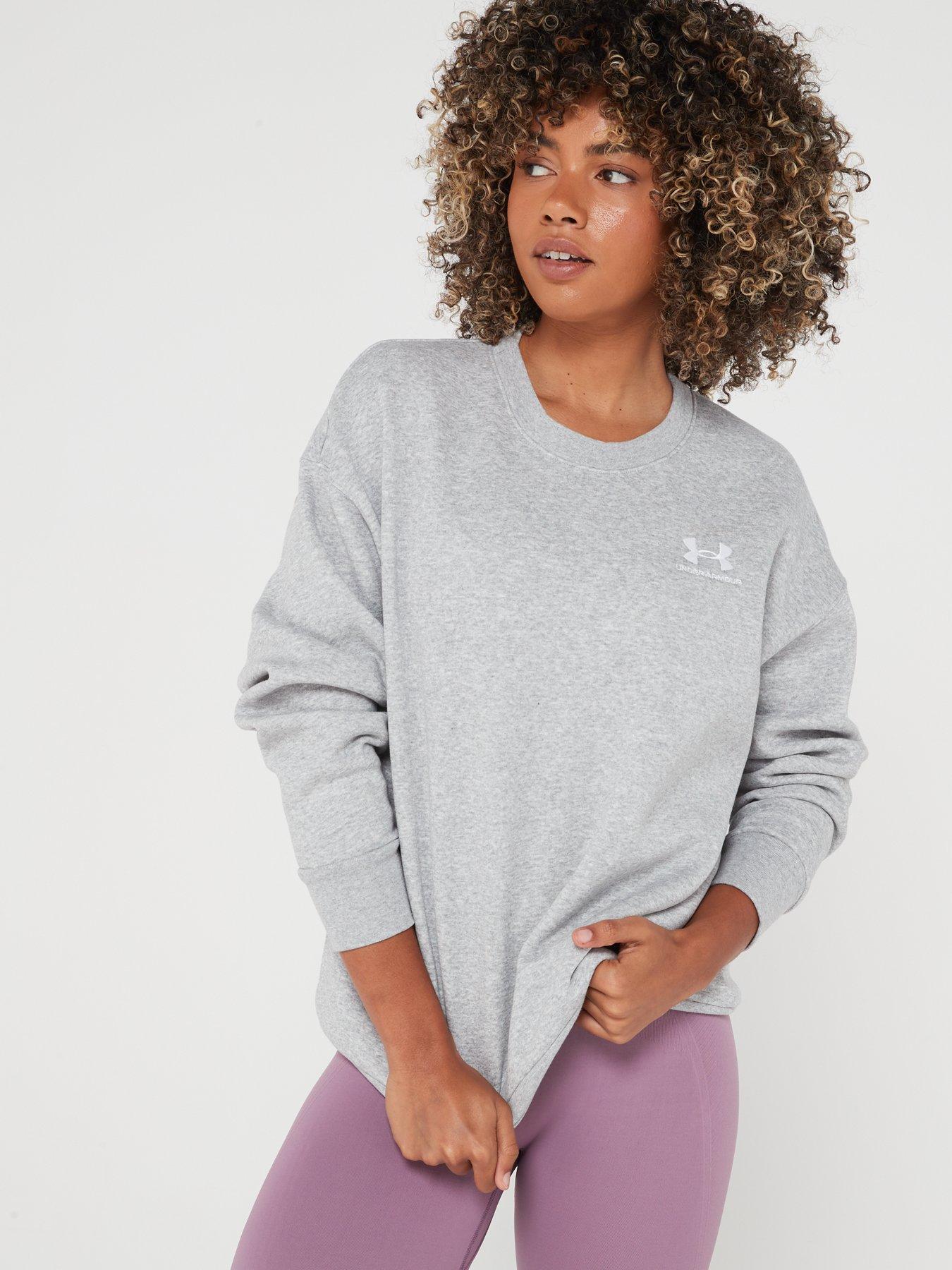 Under Armour Training Essential fleece sweatshirt in grey