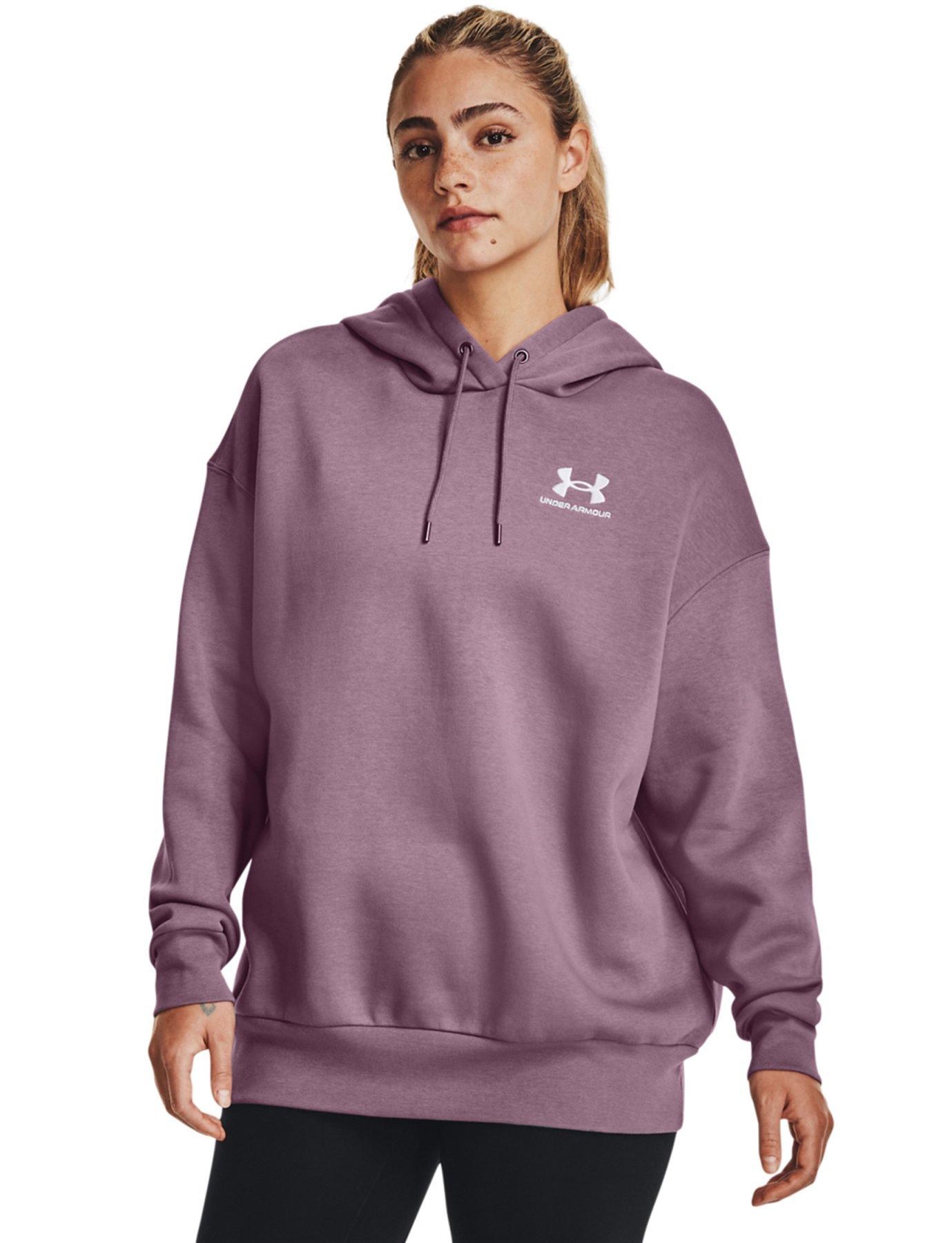 UNDER ARMOUR Training Essentials Fleece Hoodie - Purple | very.co.uk