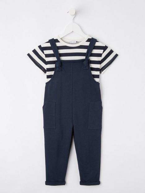 lucy-mecklenburgh-stripe-tee-amp-dungaree-set-blue