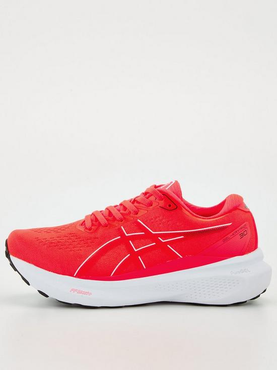 front image of asics-gel-kayano-30-running-trainers-pinkred