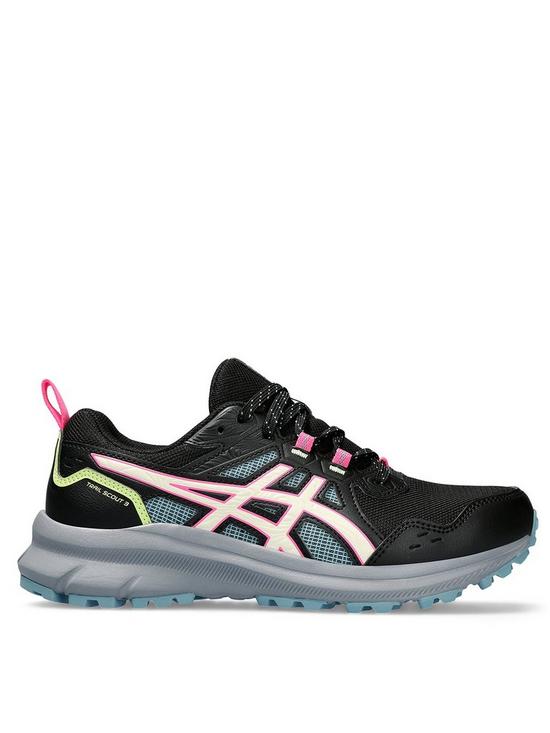 front image of asics-trail-scout-3-running-trainers-blackmulti