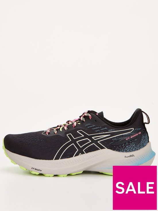 front image of asics-womens-gt-2000-12-running-trainers-blackmulti