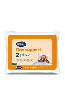 Product photograph of Silentnight Firm Support Pillow Pair - White from very.co.uk