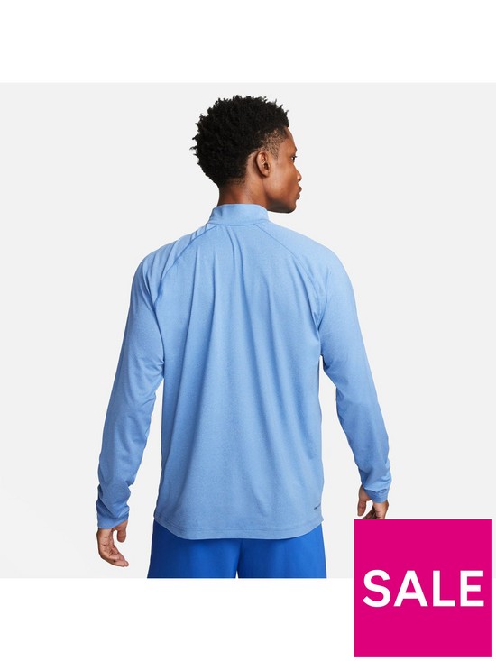 stillFront image of nike-dri-fit-ready-14-zip-top-blue