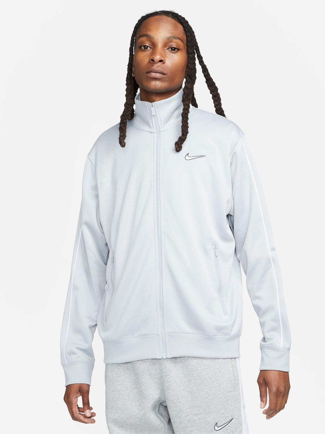 Grey nike hot sale tracksuit top