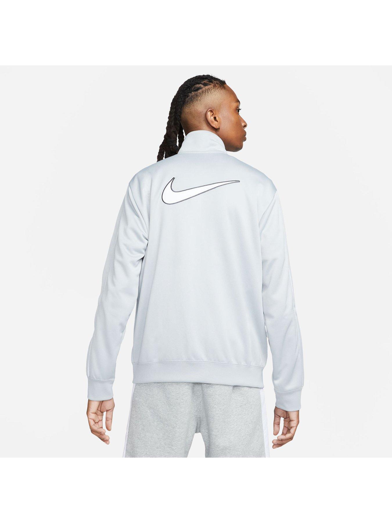 Grey nike hot sale track top