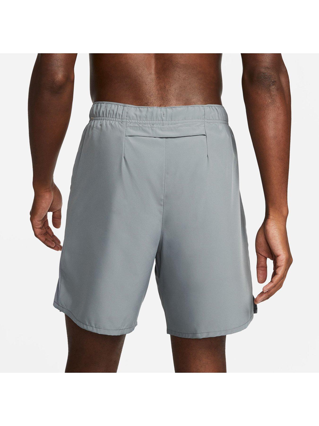 Nike Run Challenger Dri-Fit 2-In-1 Running Shorts - Grey | Very.co.uk