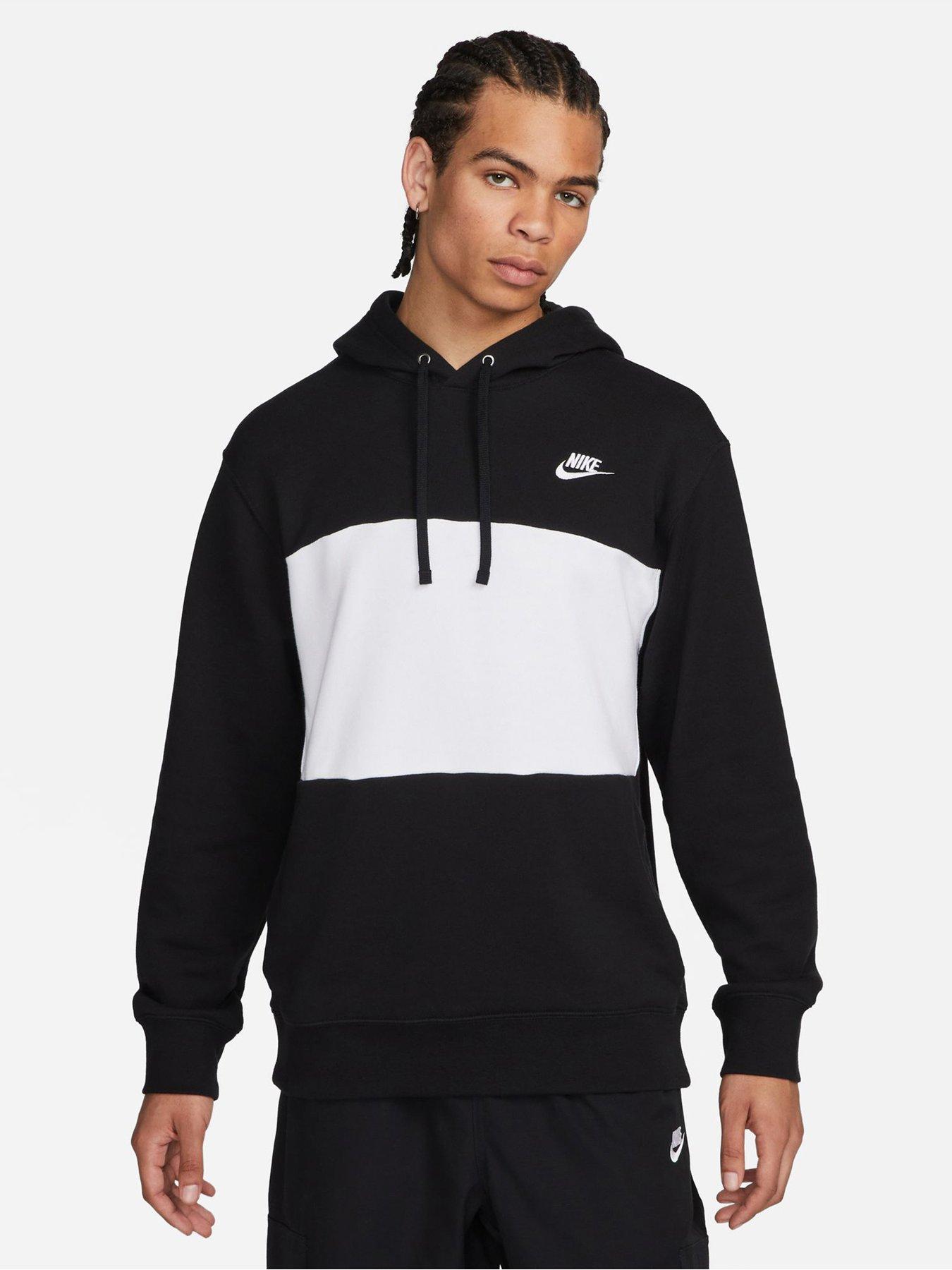 Nike Sportswear CLUB HOODIE - Hoodie - white/black/white 