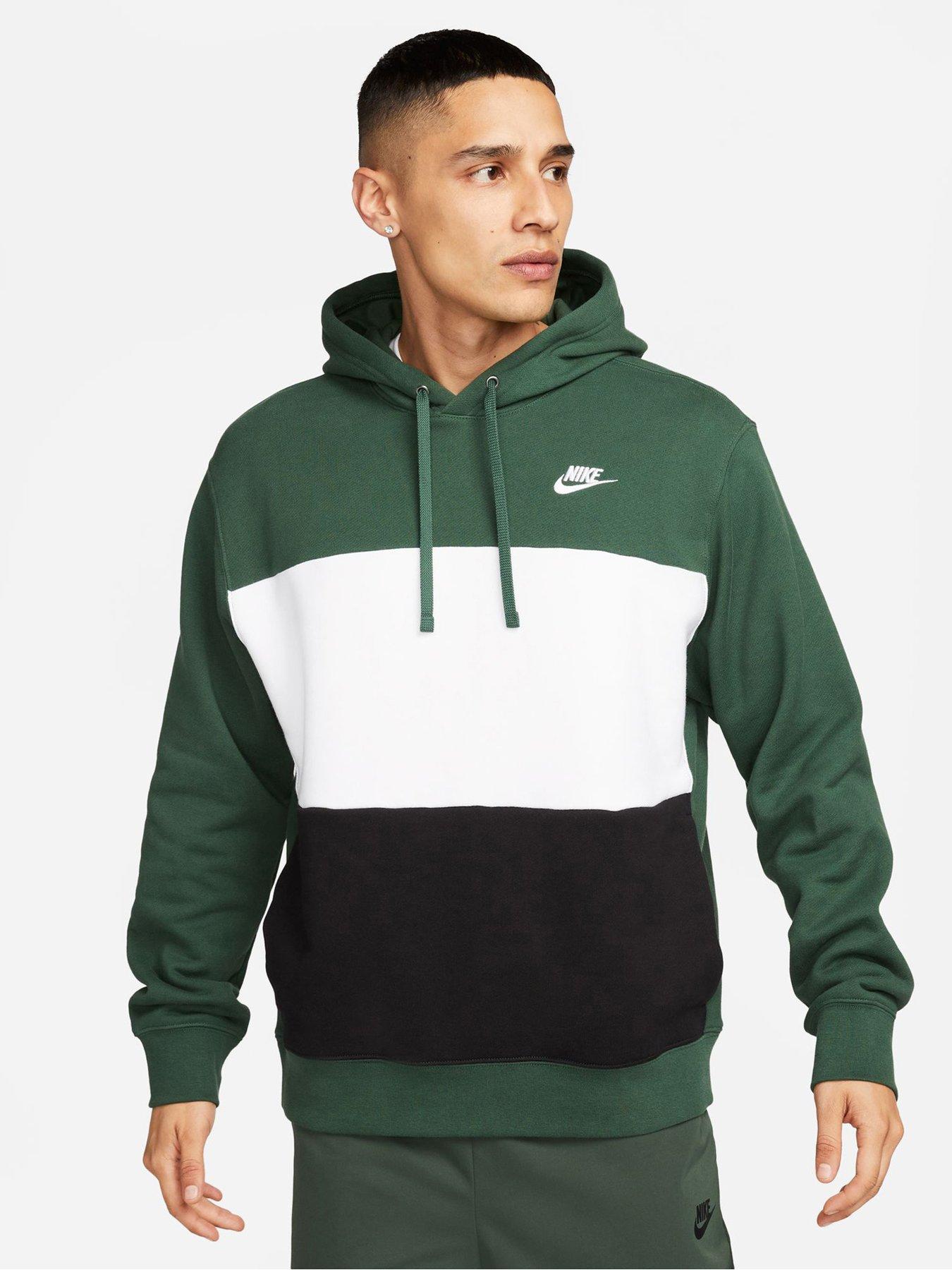 Nike Club Colour Block Hoodie - Green | very.co.uk