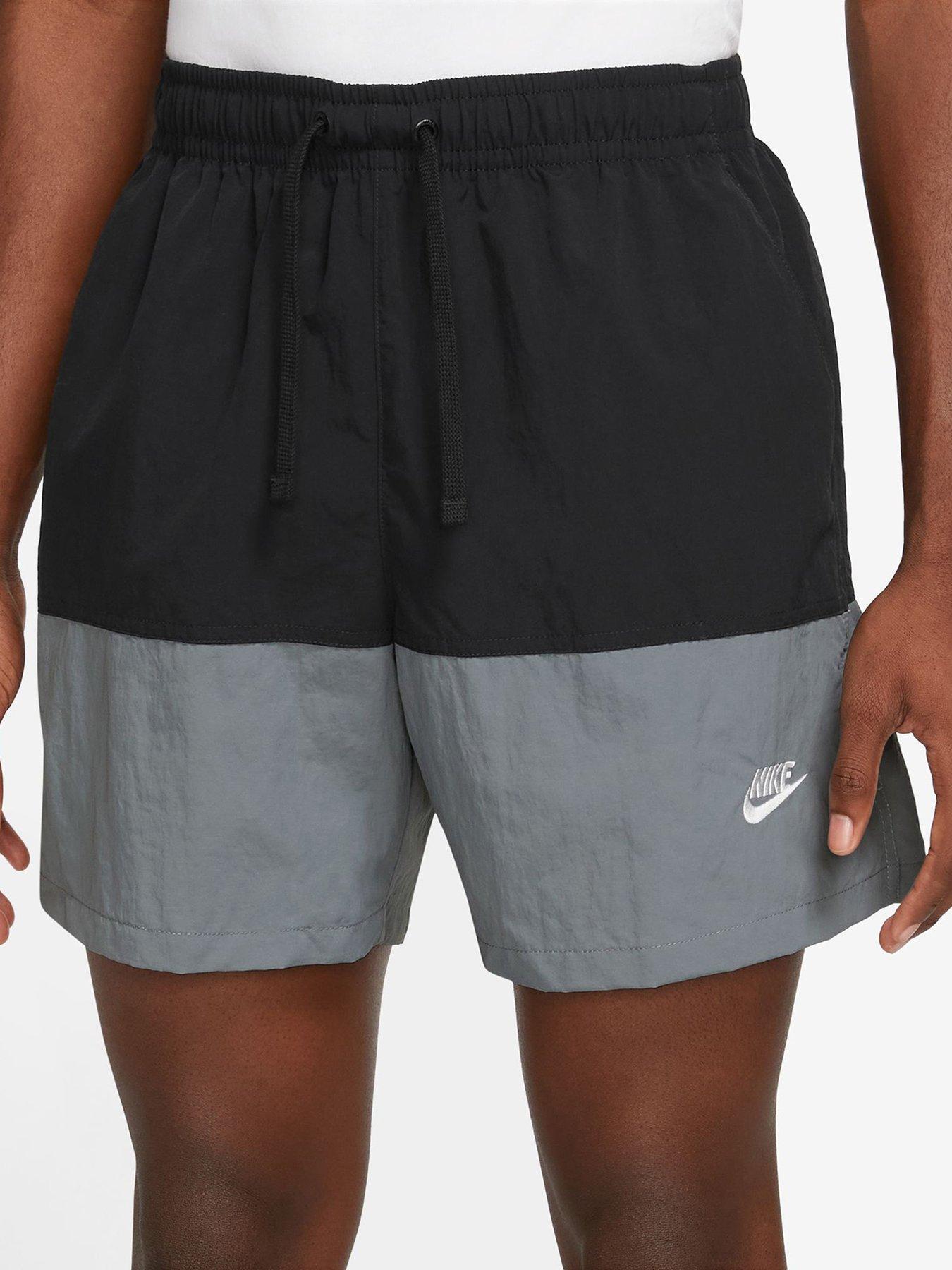 Image 1 of 6 of Nike Club Colour Block Woven Shorts - Black