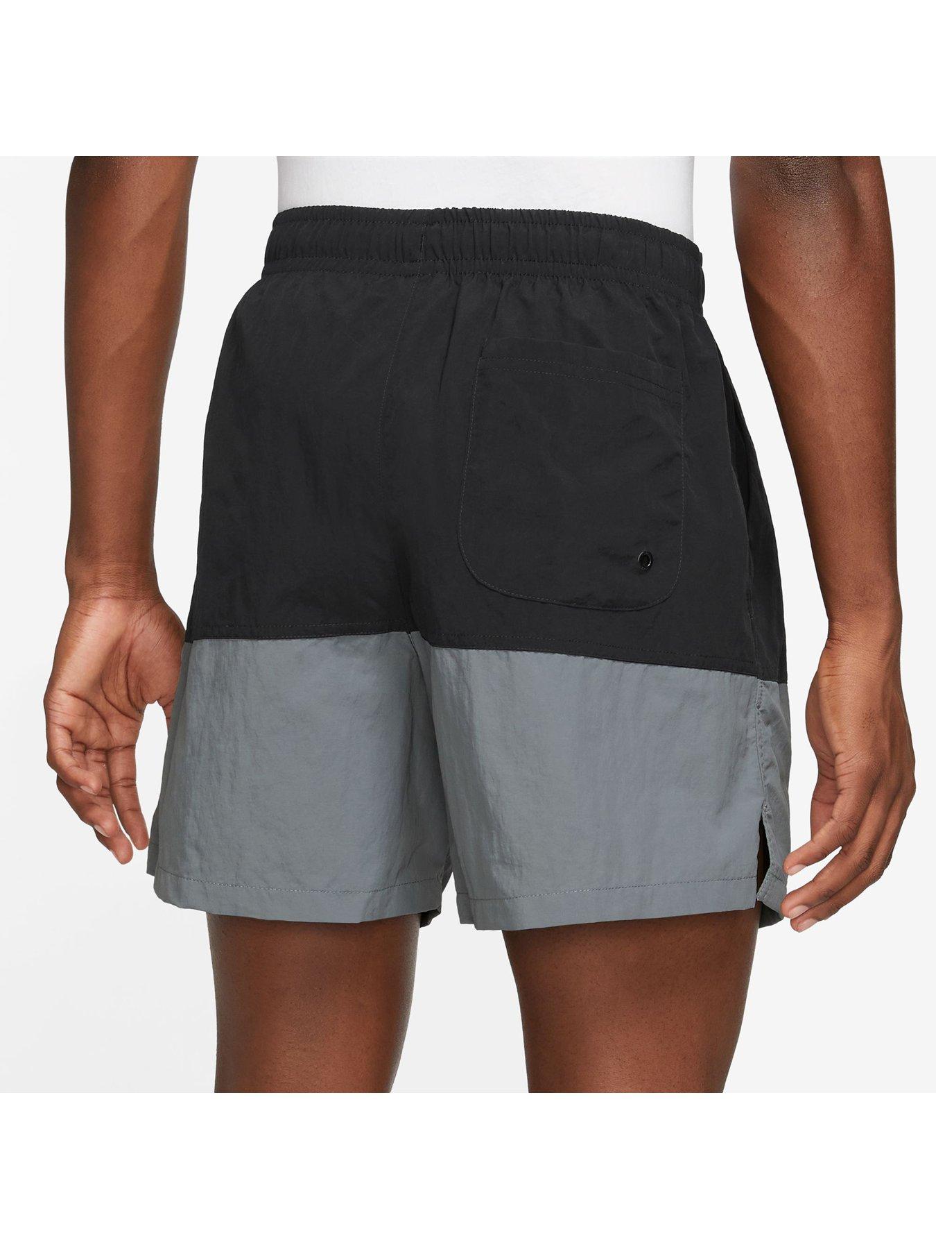 Image 2 of 6 of Nike Club Colour Block Woven Shorts - Black