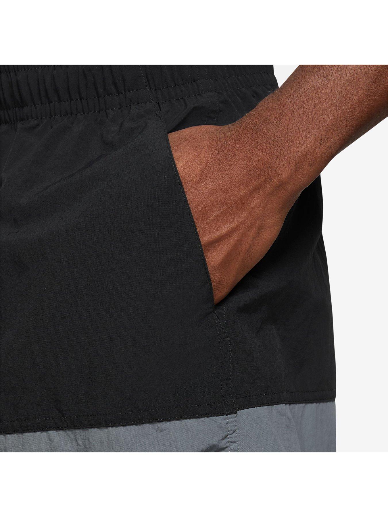 Image 6 of 6 of Nike Club Colour Block Woven Shorts - Black