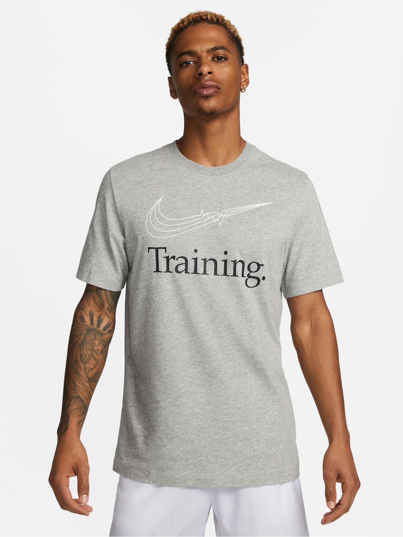 Nike Dri-Fit Training T-Shirt - Dark Grey | very.co.uk