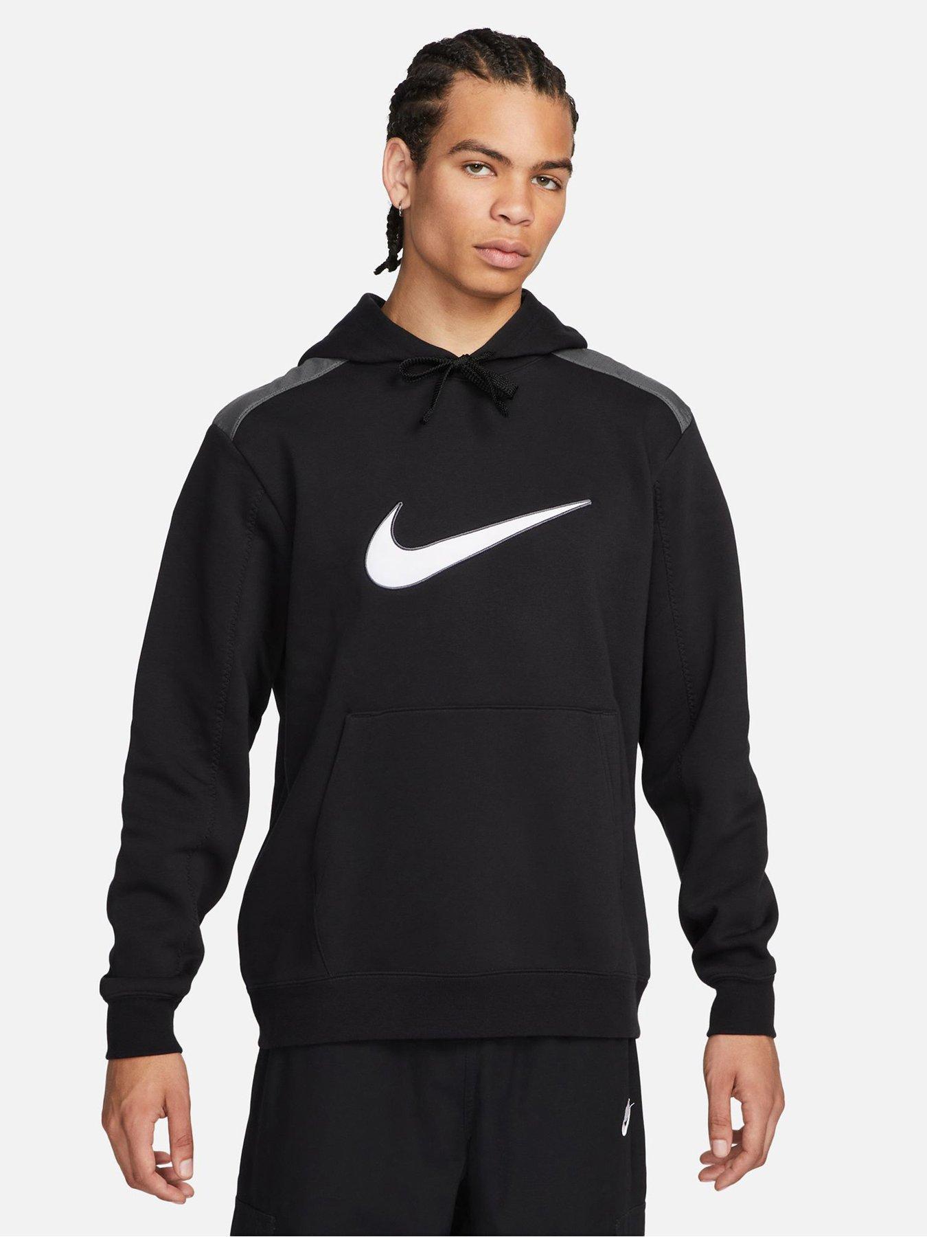 Superdry Sports Athletic Panel Hoodie Black